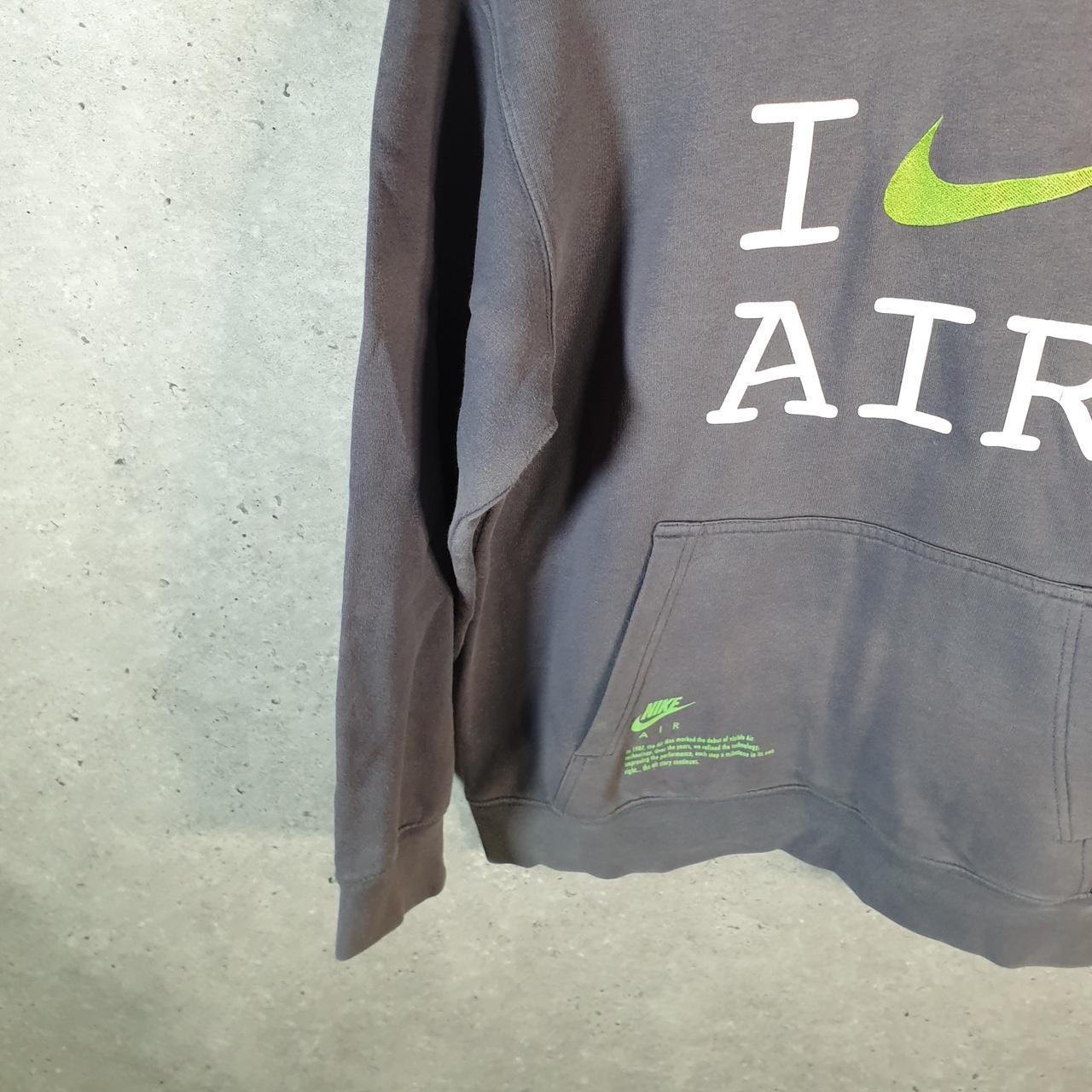 Vintage Nike Air Spellout Hoodie Womens Medium Grey Swoosh Y2K Pullover