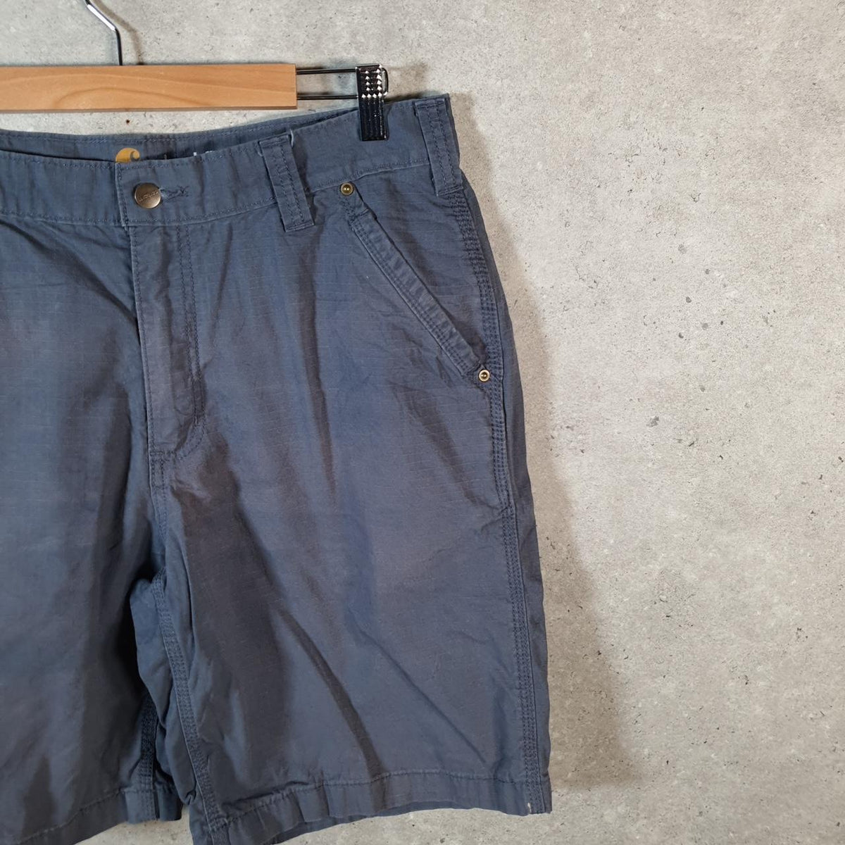 Vintage Carhartt Baggy Carpenter Shorts Jorts Cargo Men’s W36 Grey Relaxed Fit Workwear A4873