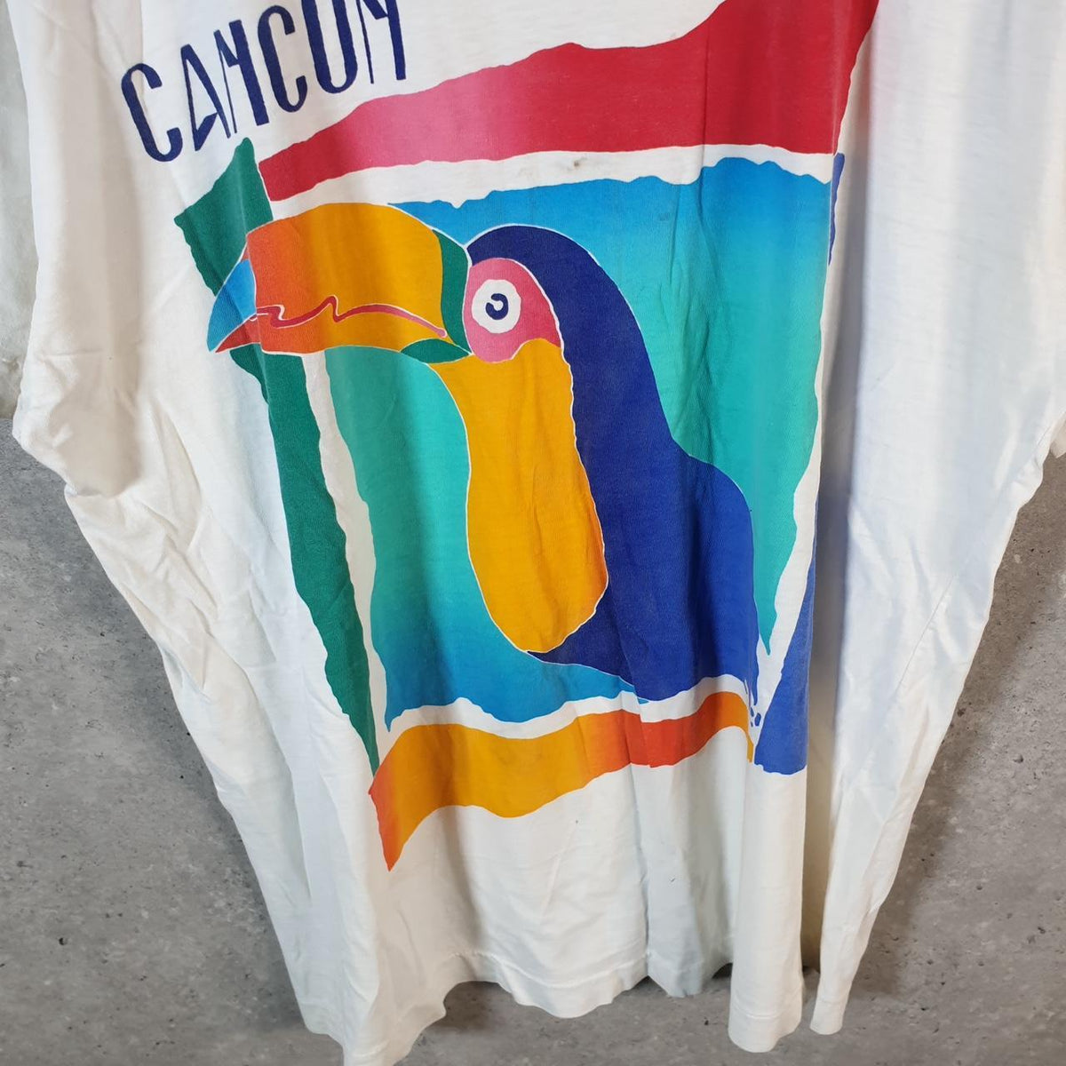 Vintage Taller Mexico Cancun 90s Graphic Single Stitch T Shirt Men’s Large White