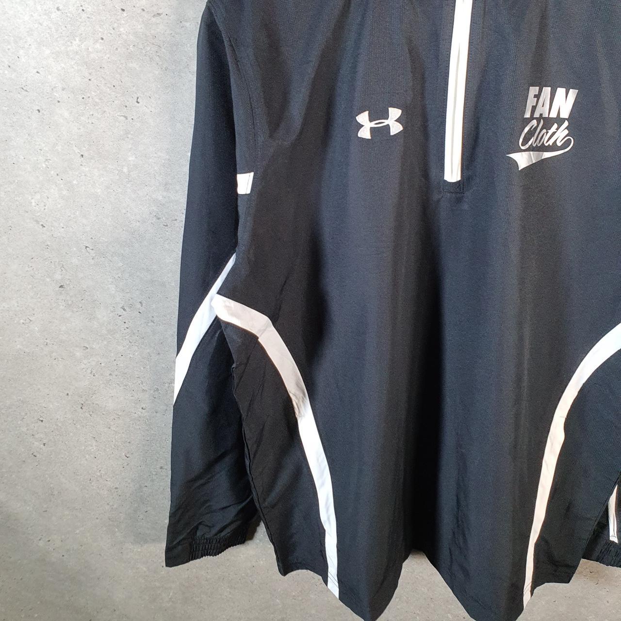 Vintage Under Armour Windbreaker Track Jacket Mens Medium Black USA 1/4 Zip