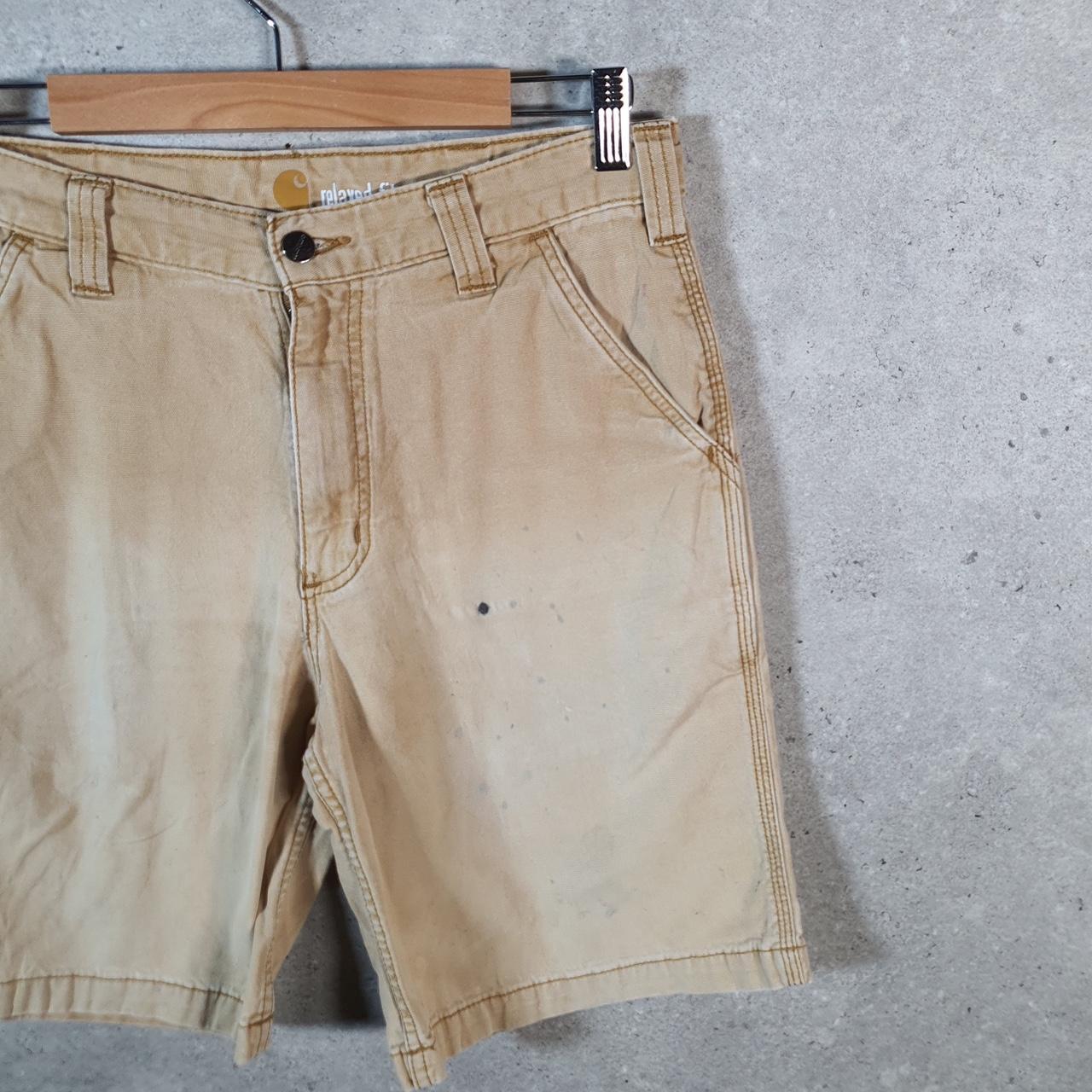Vintage Carhartt Baggy Carpenter Shorts Jorts Cargo Men’s W33 Brown Relaxed Fit Workwear A4858