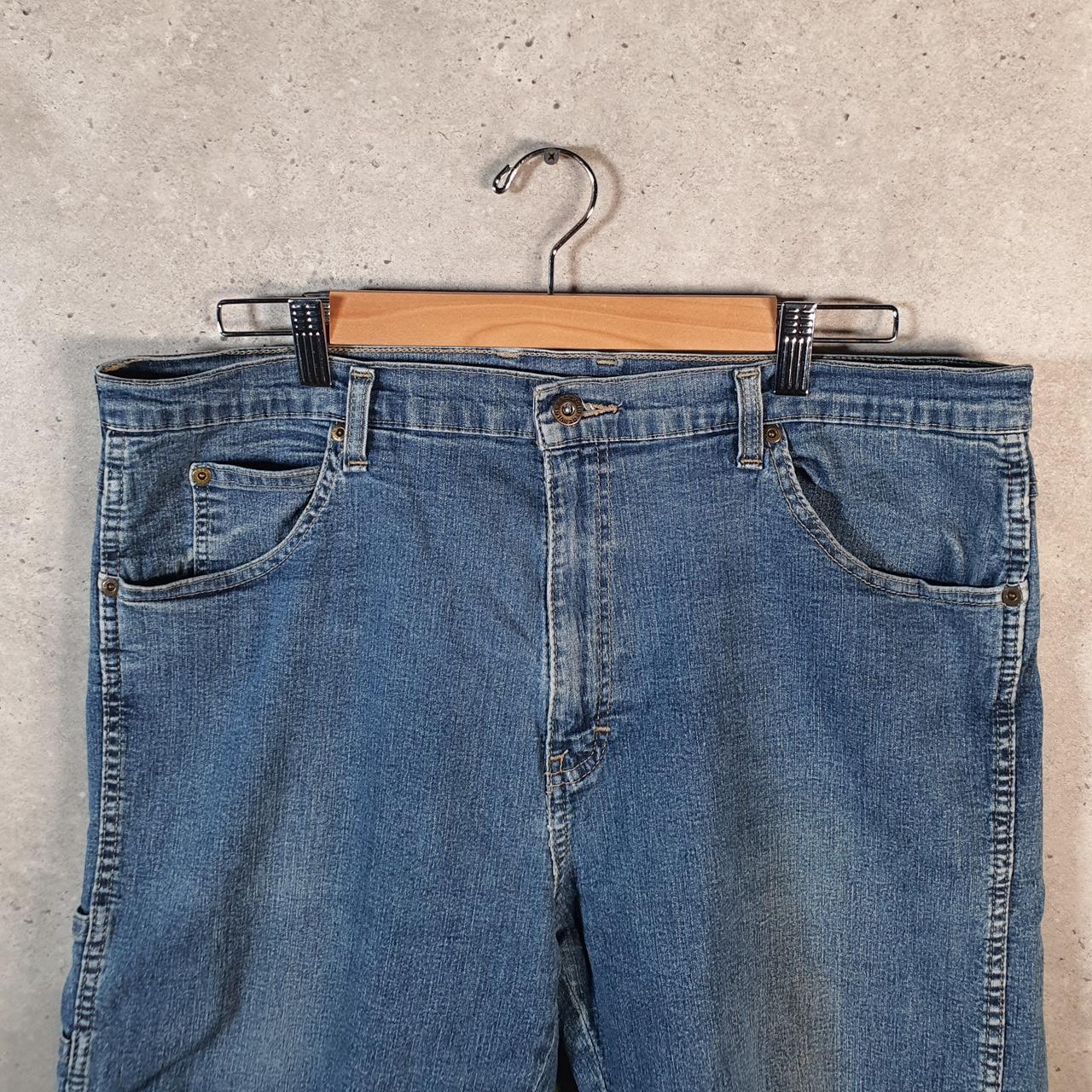 Vintage Dickies Carpenter Shorts Jorts Jeans Men’s W38 Blue Denim Relaxed Fit Baggy Workwear Big Fish Vintage