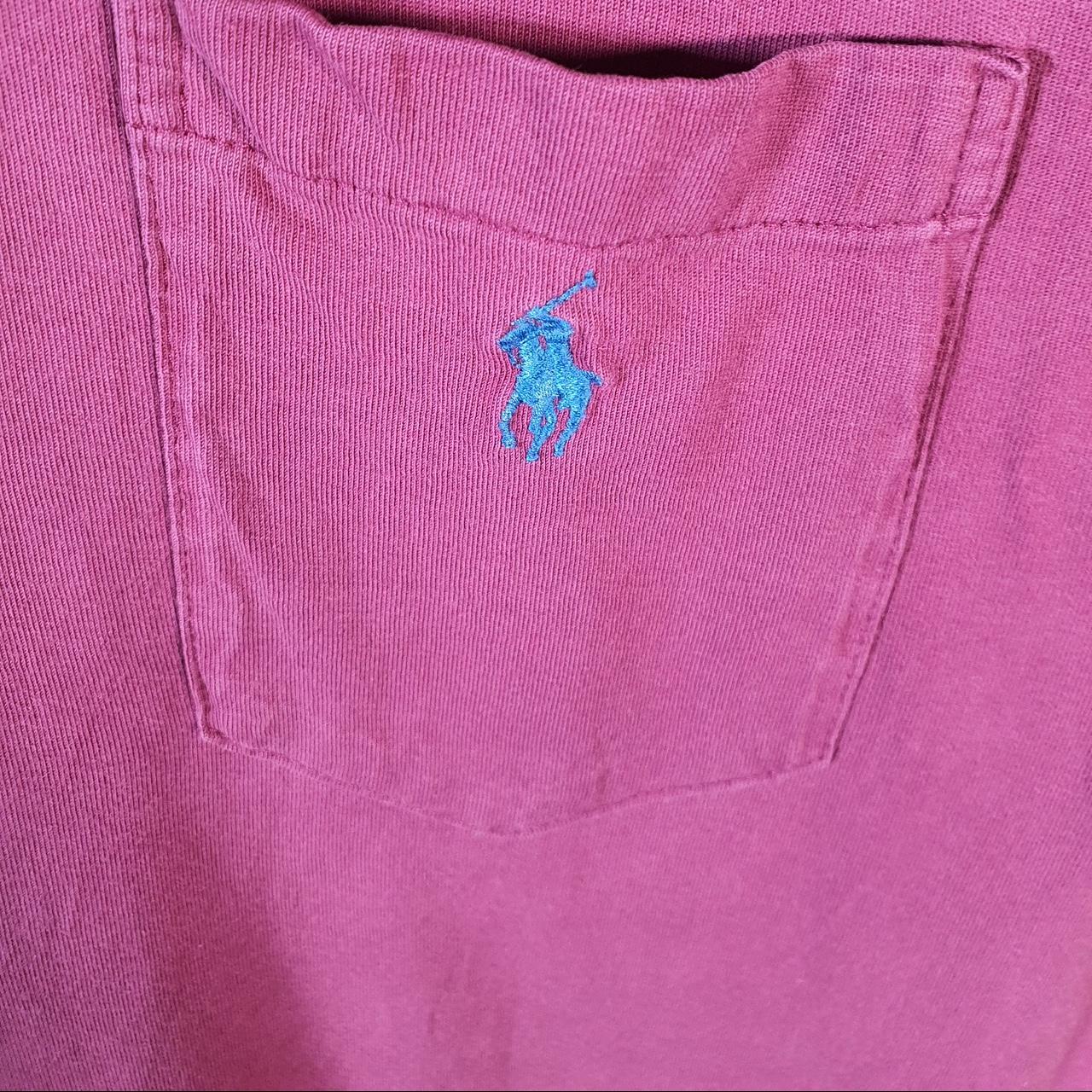 Vintage Ralph Lauren Polo T Shirt Men’s Small Pink Embroidered Classic Fit Pony C9072