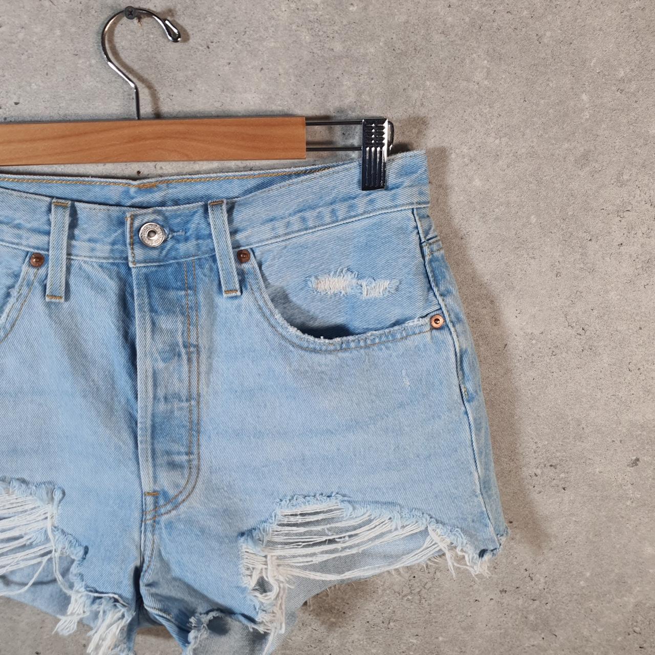 Vintage Levi’s 501 Baggy Shorts Jorts Cargo Womens W30 Blue Relaxed Denim