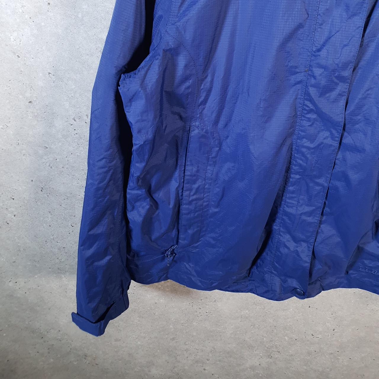 Vintage L.L. Bean Outdoors Nylon Jacket Mens Large Blue Waterproof Hooded