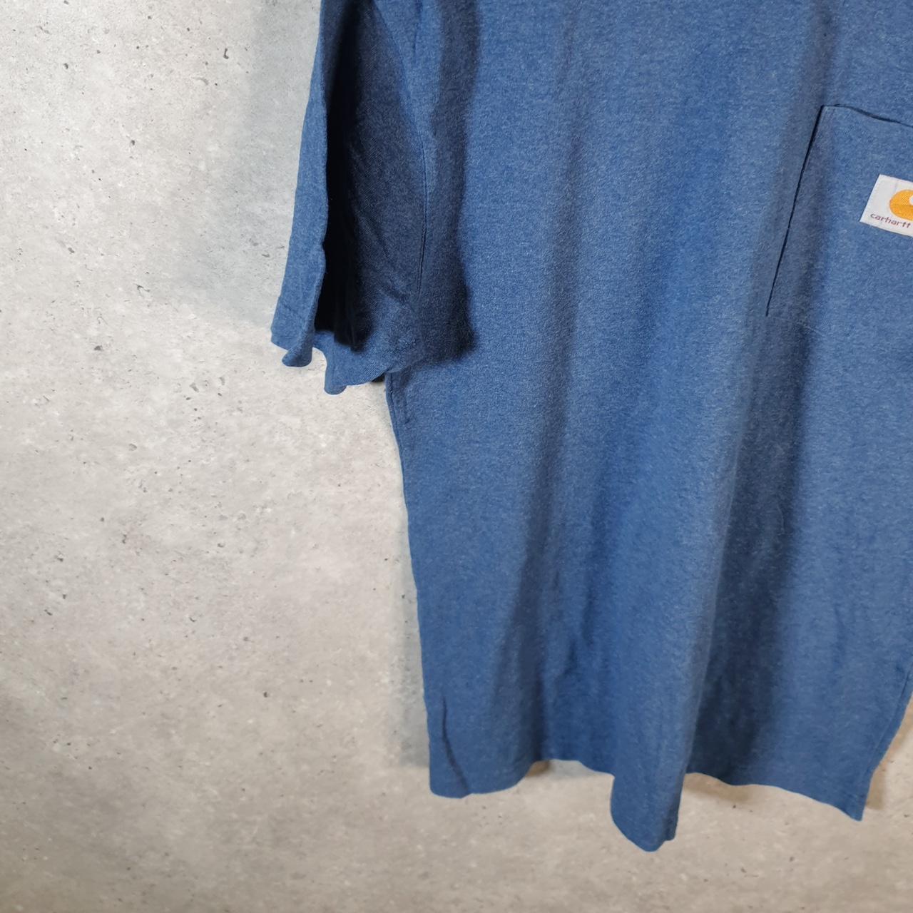 Vintage Carhartt Pocket T Shirt Men’s Small Blue Workwear Chore Utility Original Fit
