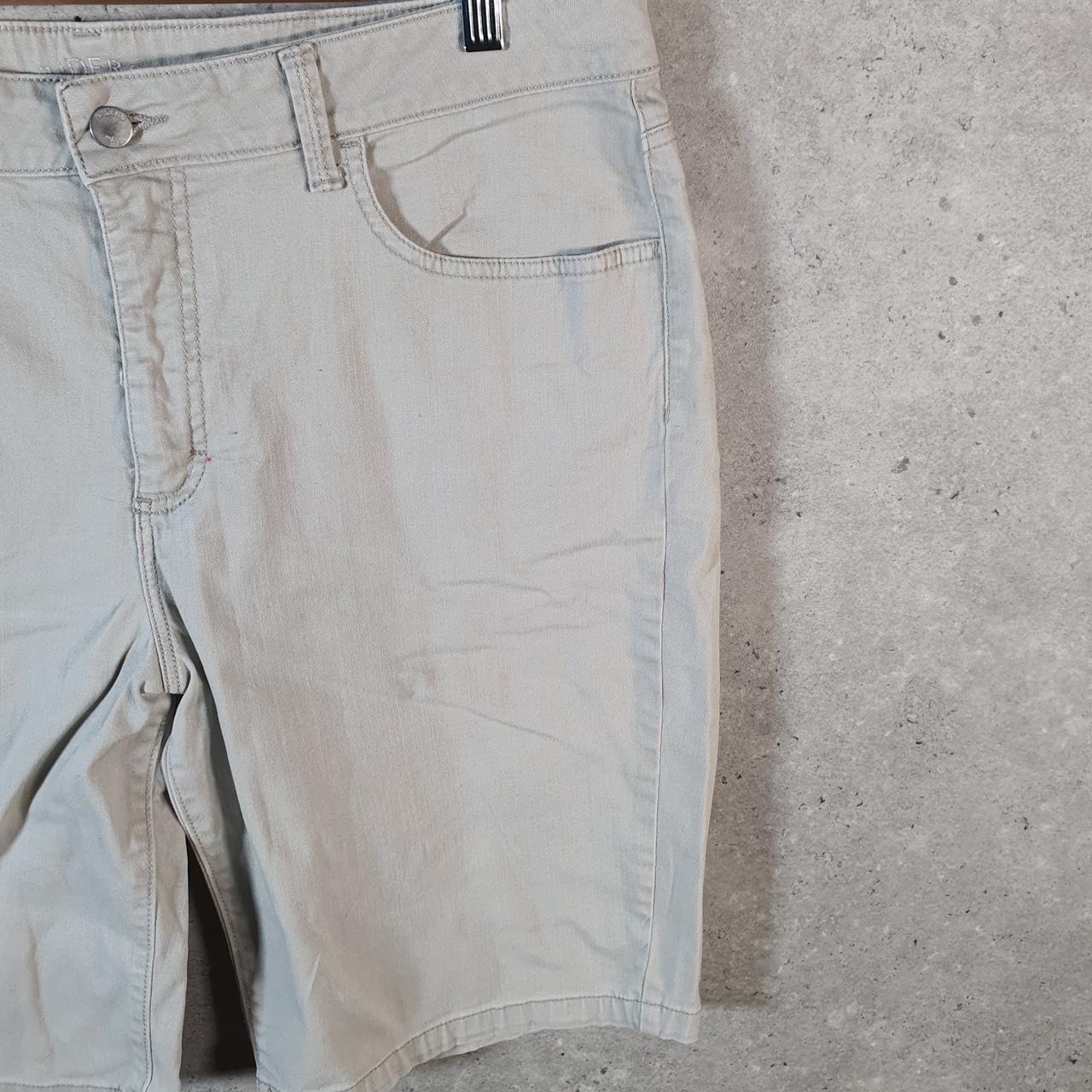 Vintage Lee Riders Low Rise Short Shorts Jorts Cargo Womens W38 Beige Relaxed A4530