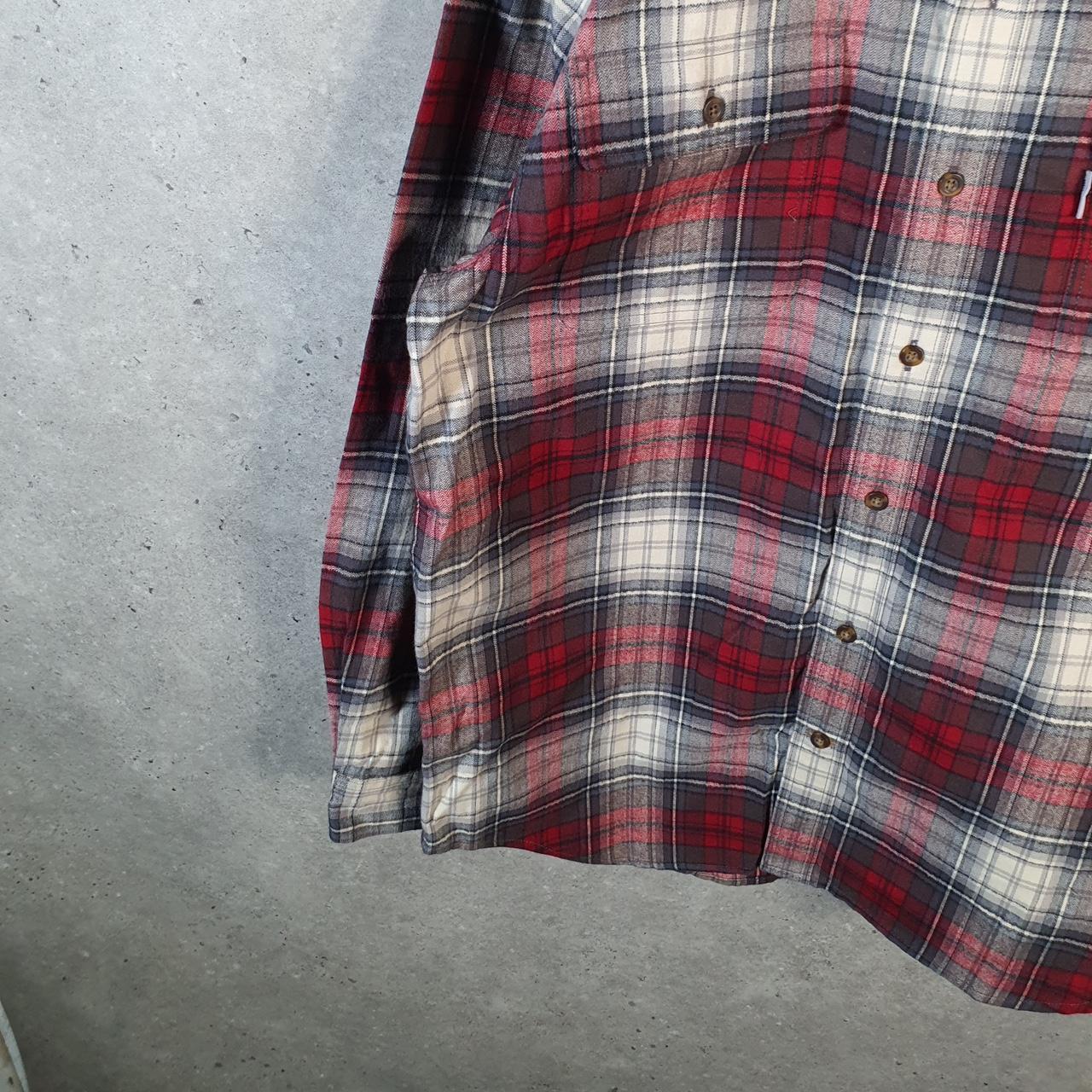 Vintage Carhartt Shirt Button Down Mens L Red Long Sleeve Utility Original Fit
