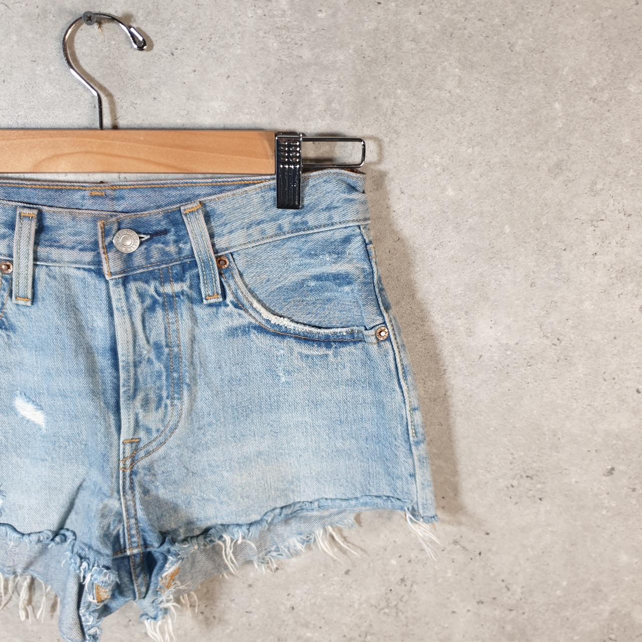 Vintage Levi’s 501 Baggy Shorts Jorts Cargo Womens W24 Blue Relaxed Denim