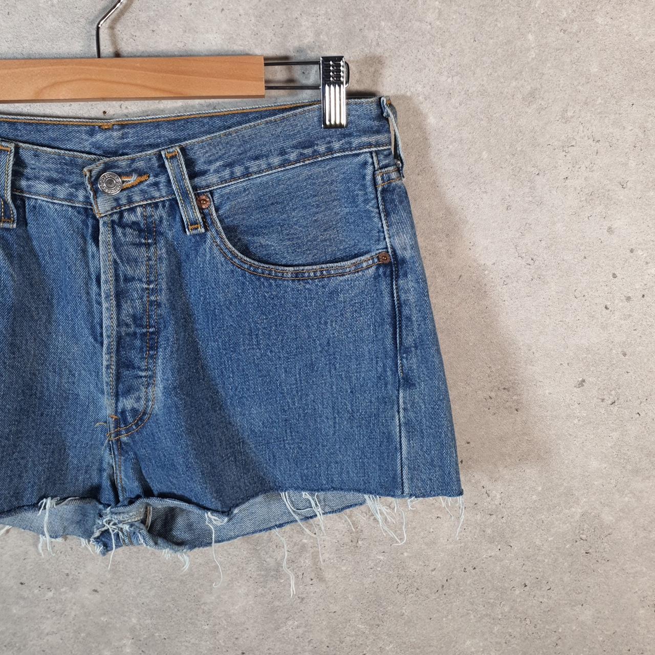 Vintage Levi’s 501 Baggy Shorts Jorts Cargo Womens W32 Blue Relaxed Denim