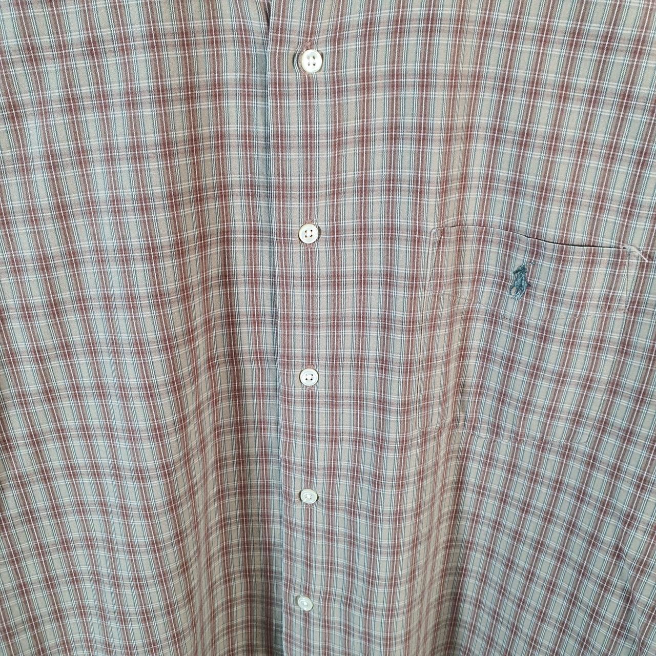 Vintage Ralph Lauren Button Down Shirt Men’s XL Brown Checkered Mcmeel Cotton Pony Big Fish Vintage