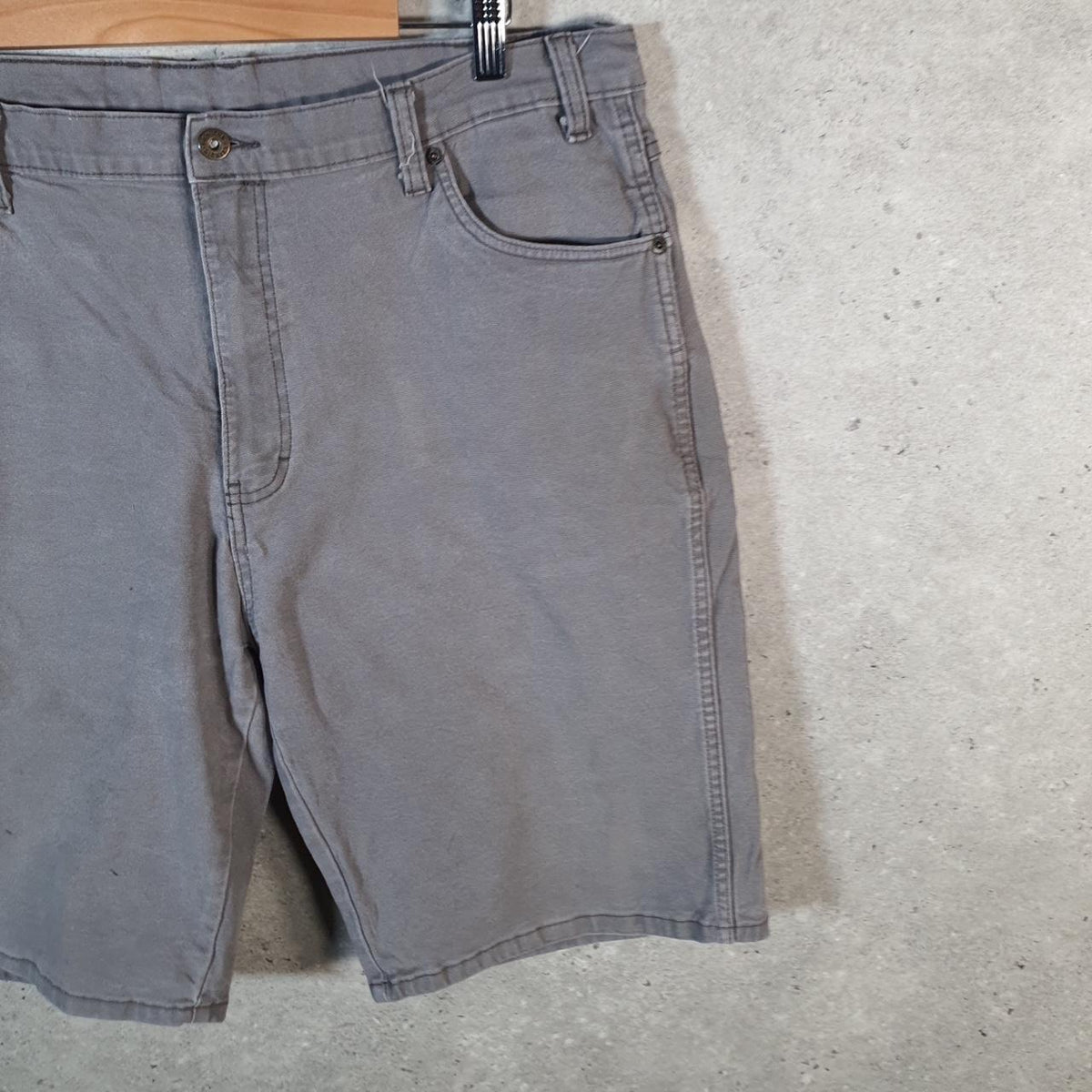 Vintage Dickies Baggy Chino Shorts Jorts Cargo Mens W40 Grey Regular Fit