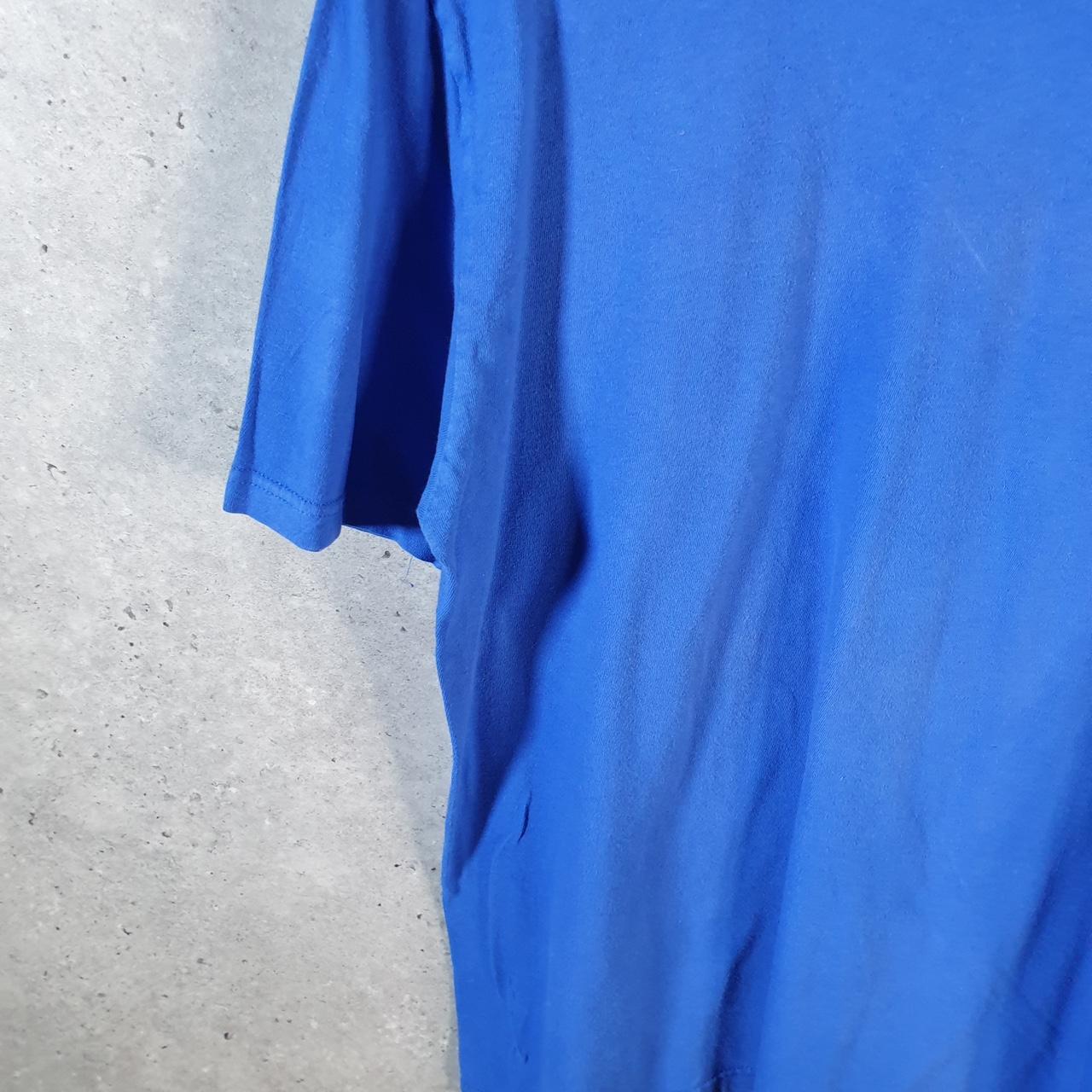 Vintage Nike Embroidered T Shirt Men’s Medium Blue Logo Swoosh Athletic