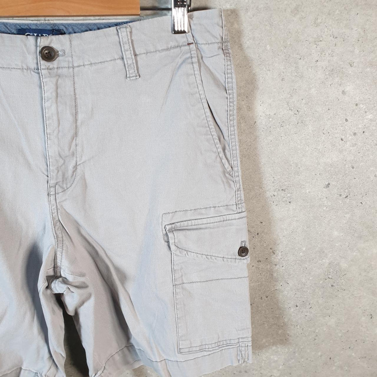 Vintage Chaps Ralph Lauren Chino Shorts Jorts Cargo Men’s W34 Beige Baggy Cotton A4280