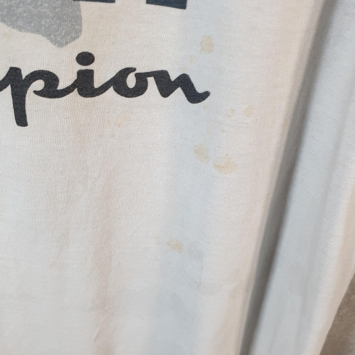 Vintage Champion Don’t Mess With Spellout T Shirt Men’s XL White American USA Athletic