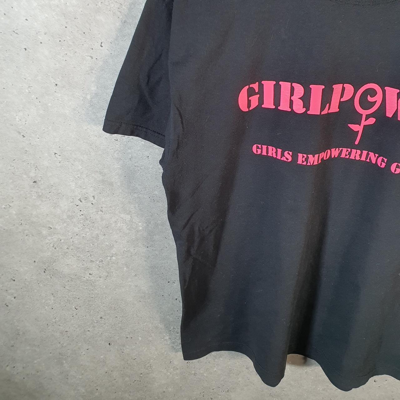 Russell Athletic NU Blend Girlpower T Shirt Mens Medium Black USA