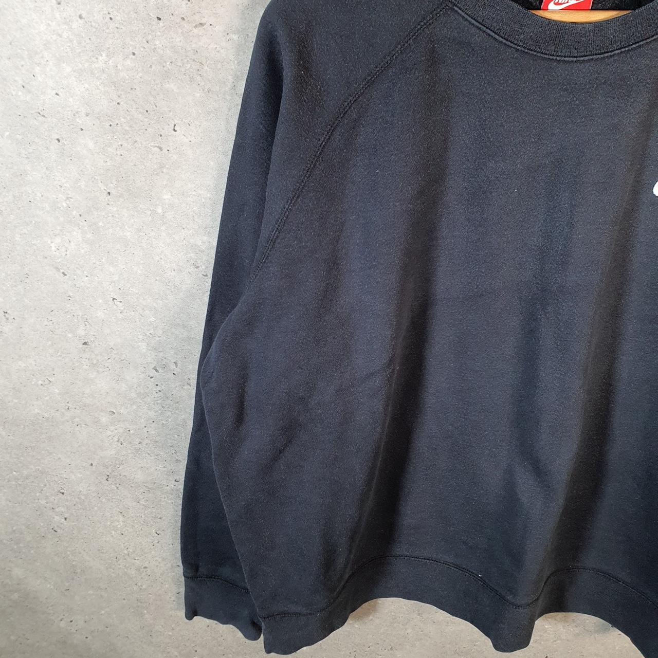 Vintage Nike Club Embroidered Sweatshirt Men’s XL Black Swoosh Y2K Pullover Logo