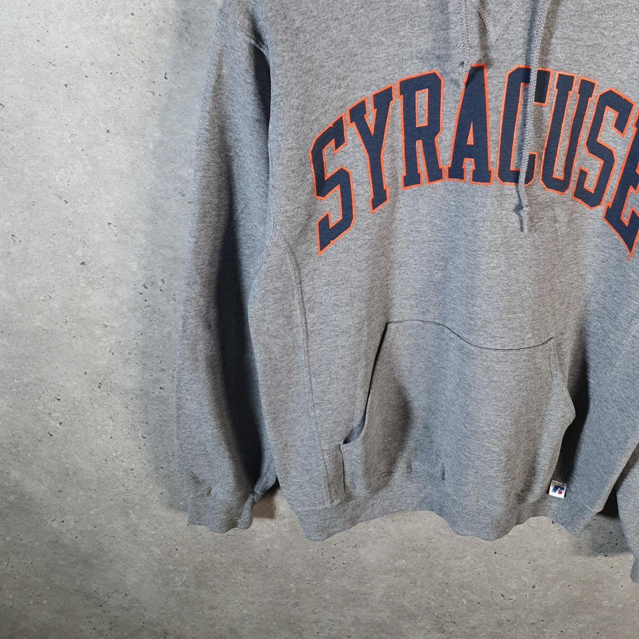 Vintage Russell Athletic Syracuse Hoodie Men’s Small Grey Pullover Baggy