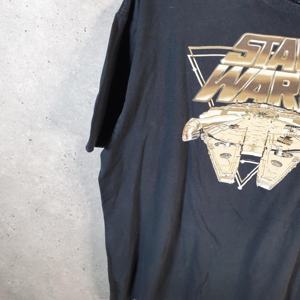 Vintage Star Wars Movie T Shirt Shirt Men’s 2XL Black Logo Graphic Spellout