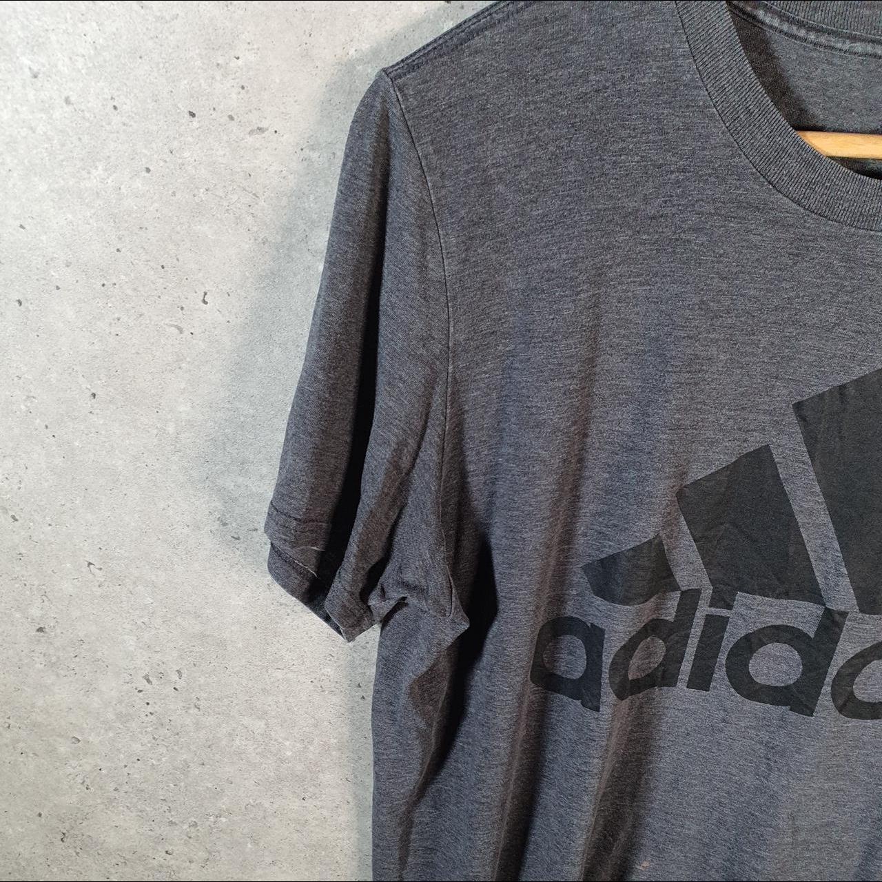 Vintage Adidas Amplifier T Shirt Men’s Medium Grey Three Stripes Logo Athletic