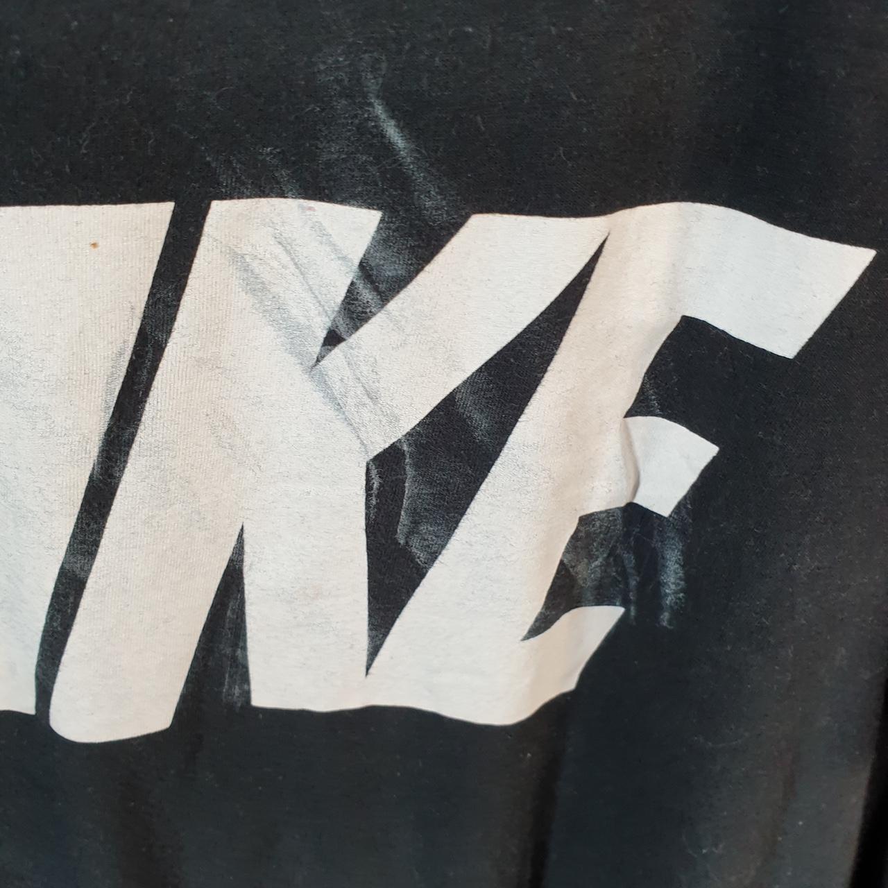 Vintage Nike T Shirt Men’s XL Black Printed Single Swoosh Logo Athletic C8272