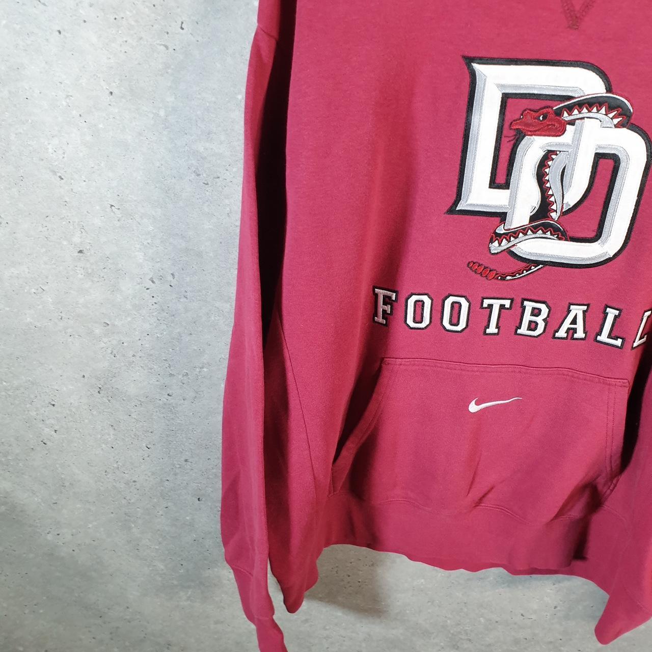 Vintage Nike Centre Swoosh Embroidered Hoodie Men’s 2XL Red Swoosh Y2K Pullover