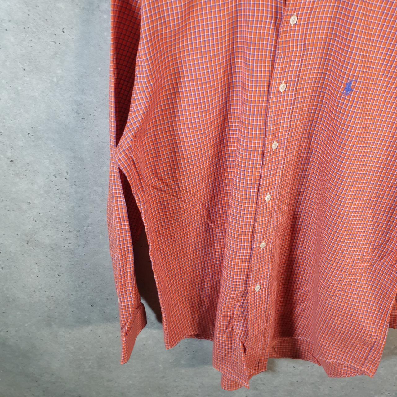 Vintage Ralph Lauren Button Down Shirt Men’s Medium Orange Classic Fit Cotton