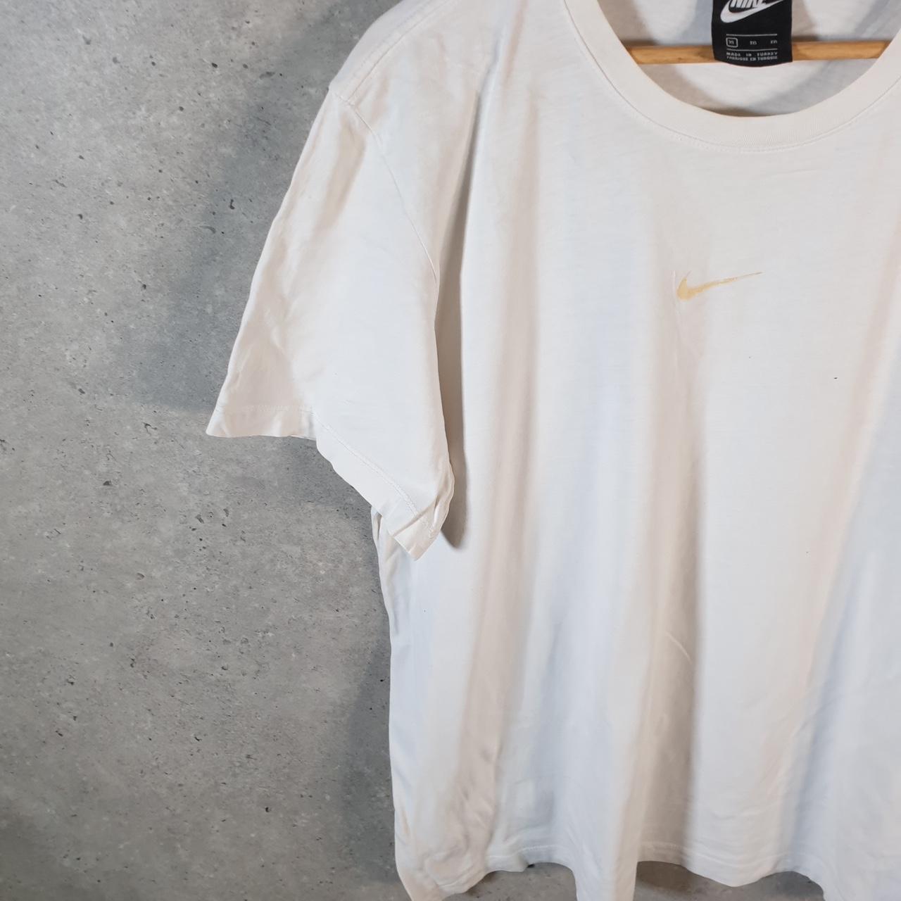 Vintage Nike Centre Swoosh T Shirt Men’s XL White Logo Athletic