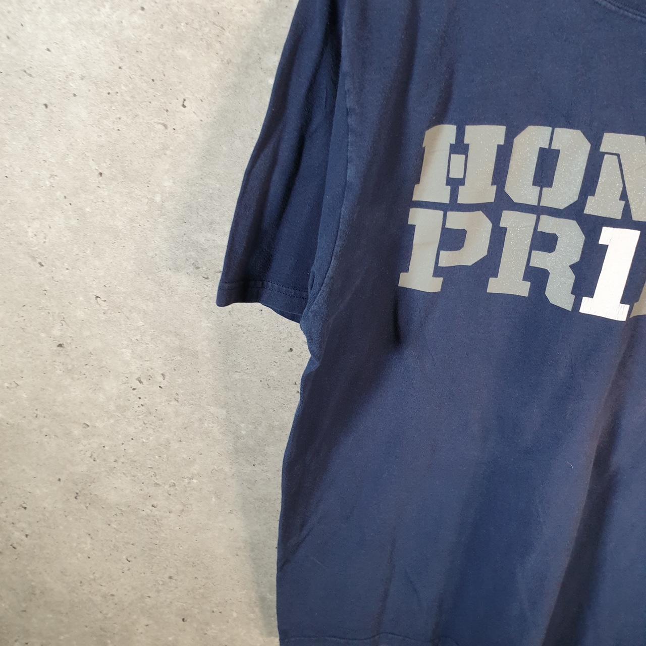 Vintage Nike Hondo Pride Spellout T Shirt Mens Medium Blue Logo Swoosh Athletic