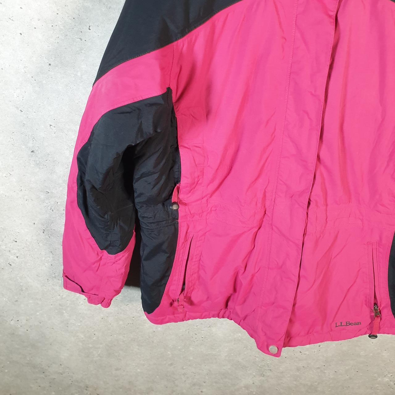 Vintage L.L. Bean Outdoors Primaloft Jacket Womens Medium Pink Hooded Waterproof