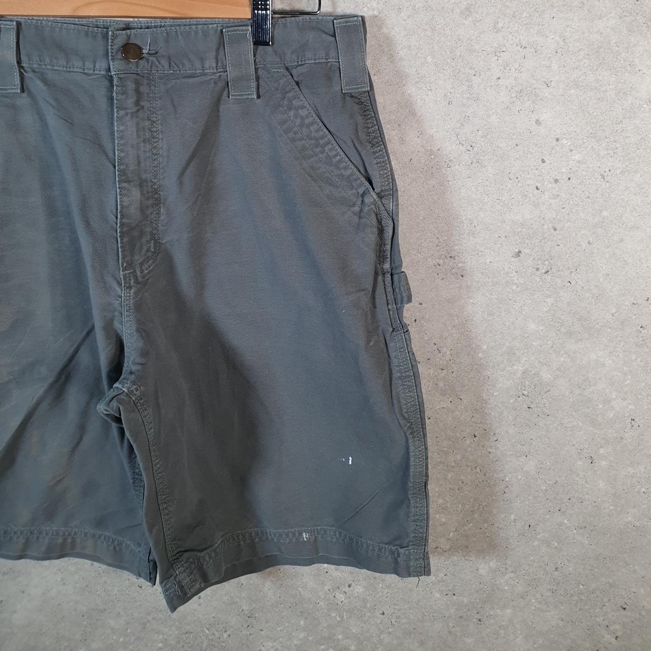 Vintage Carhartt Baggy Carpenter Shorts Jorts Cargo Men’s W36 Grey Relaxed Fit Workwear Big Fish Vintage