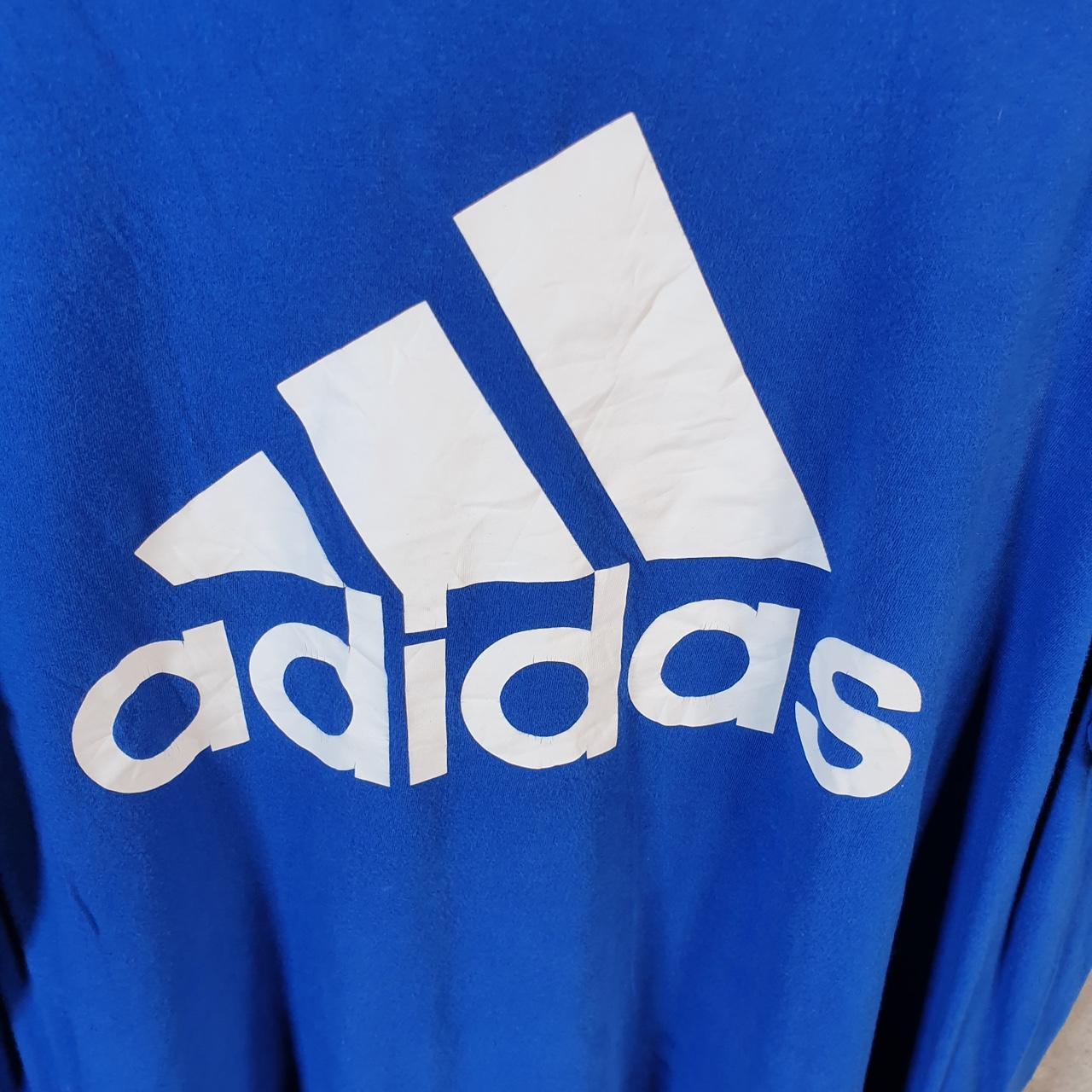 Vintage Adidas Amplifier T Shirt Shirt Men’s XL Blue Three Stripes Logo Athletic C9883