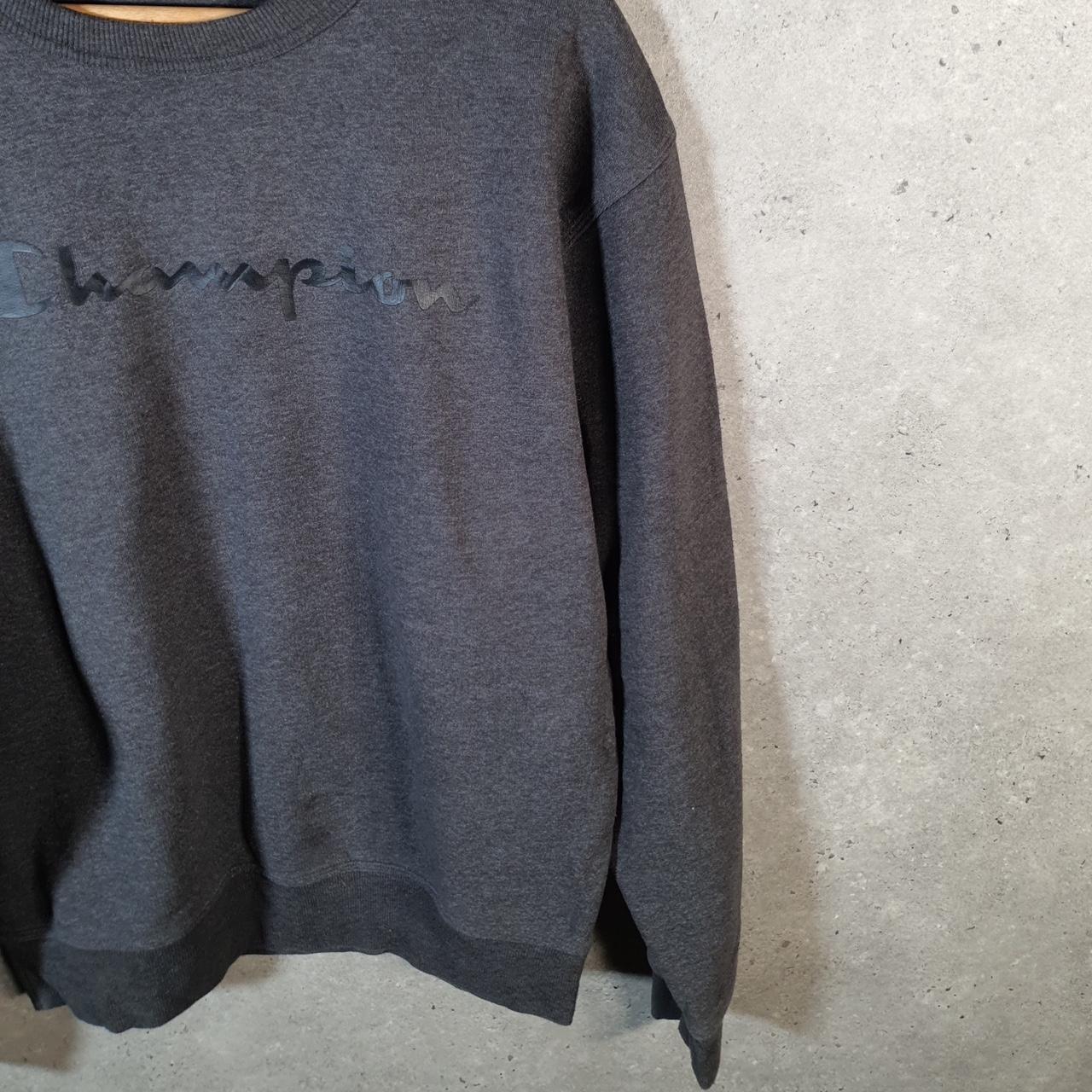 Vintage Champion Sweatshirt Men’s Medium Grey USA Pullover Spellout Logo