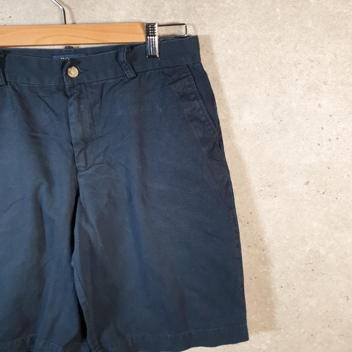 Vintage Ralph Lauren Polo Shorts Jorts Chino Cargo Womens W30 Navy Blue Baggy Cotton