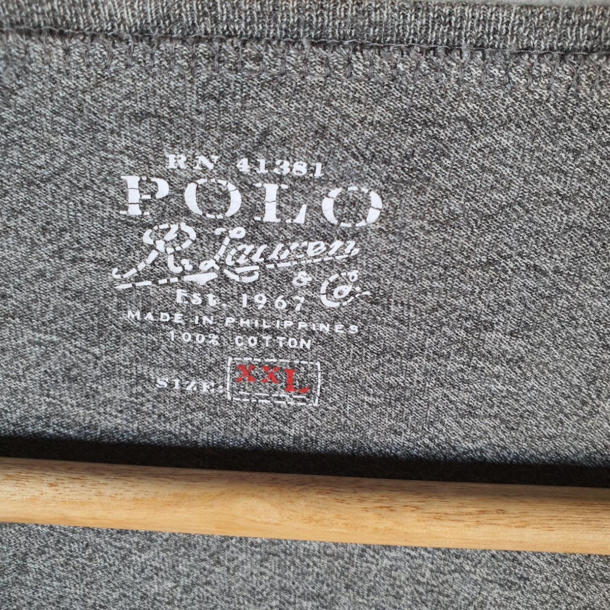 Vintage Ralph Lauren Polo T Shirt Womens 2XL Grey  Classic Fit Pony