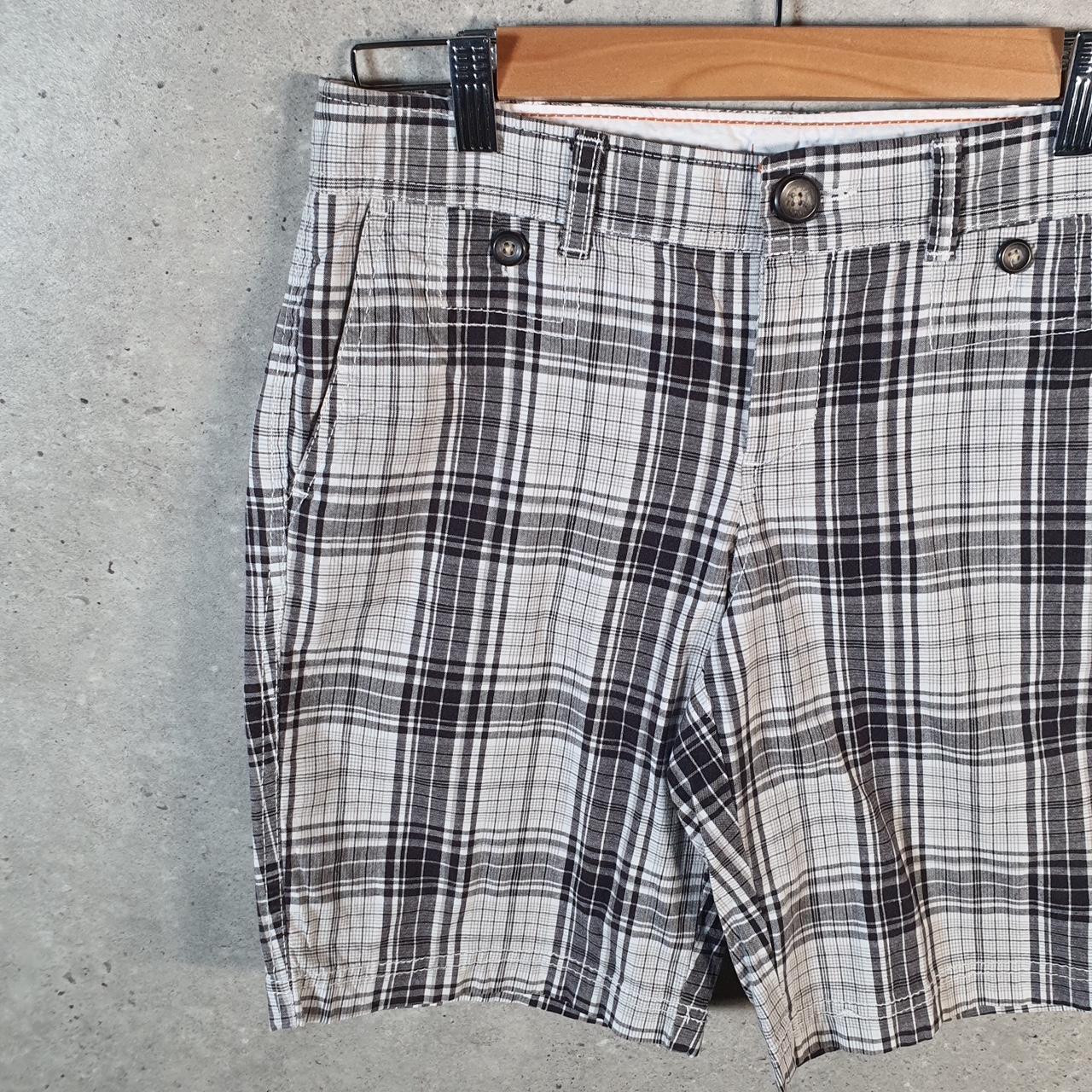 Vintage Dockers Chino Shorts Jorts Cargo Womens W30 Checkered Baggy Cotton