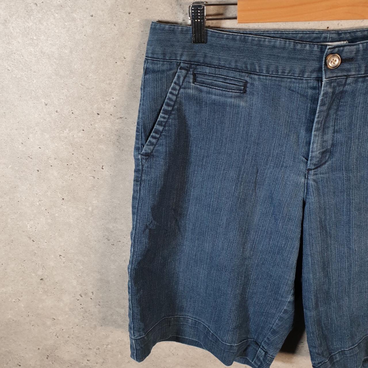 Vintage Dockers Chino Shorts Jorts Cargo Womens W34 Blue Baggy Cotton