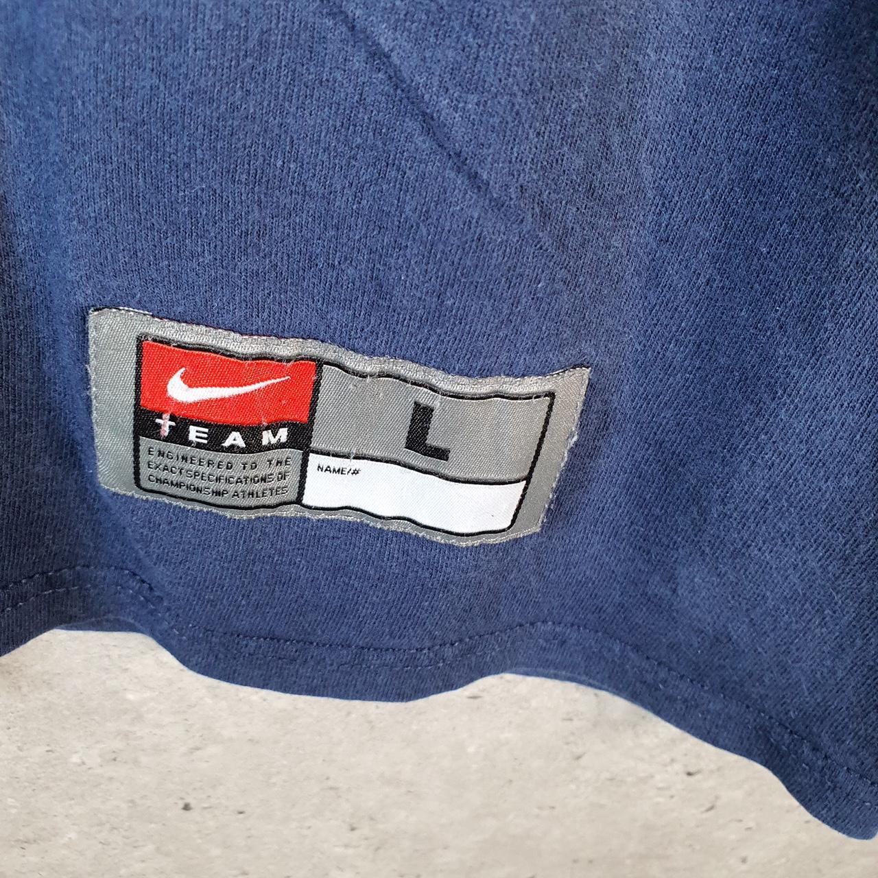 Vintage Nike Team West Virginia Mountaineers T Shirt Mens Large Blue Logo Swoosh