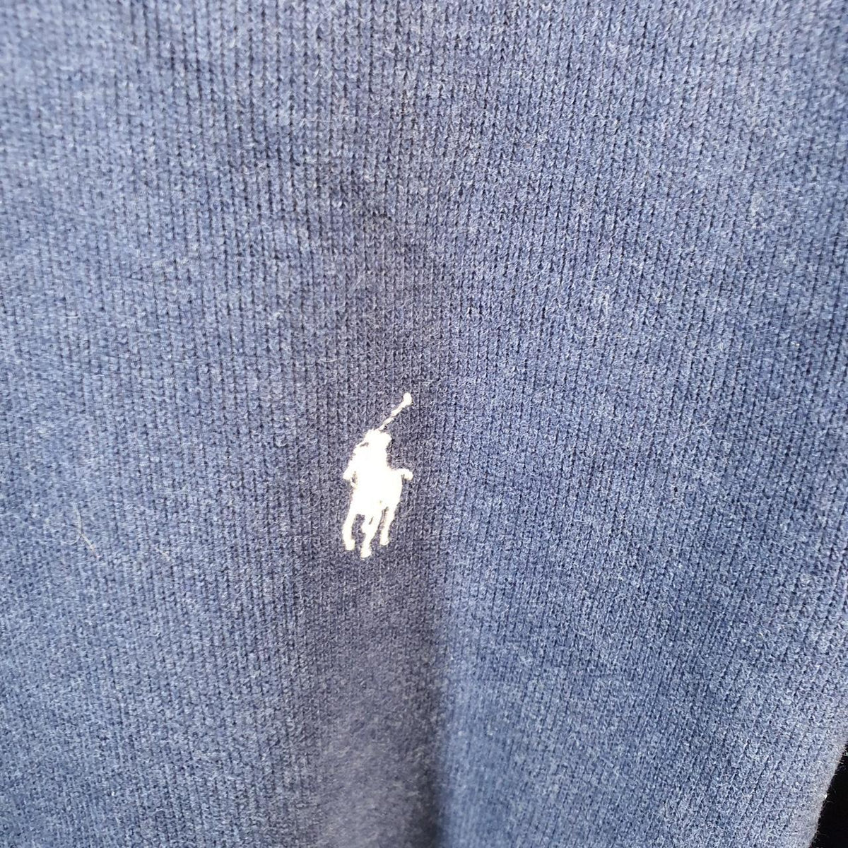 Vintage Ralph Lauren Polo 1/4 Zip Sweatshirt Men’s Large Navy Blue Pullover Pony C8841