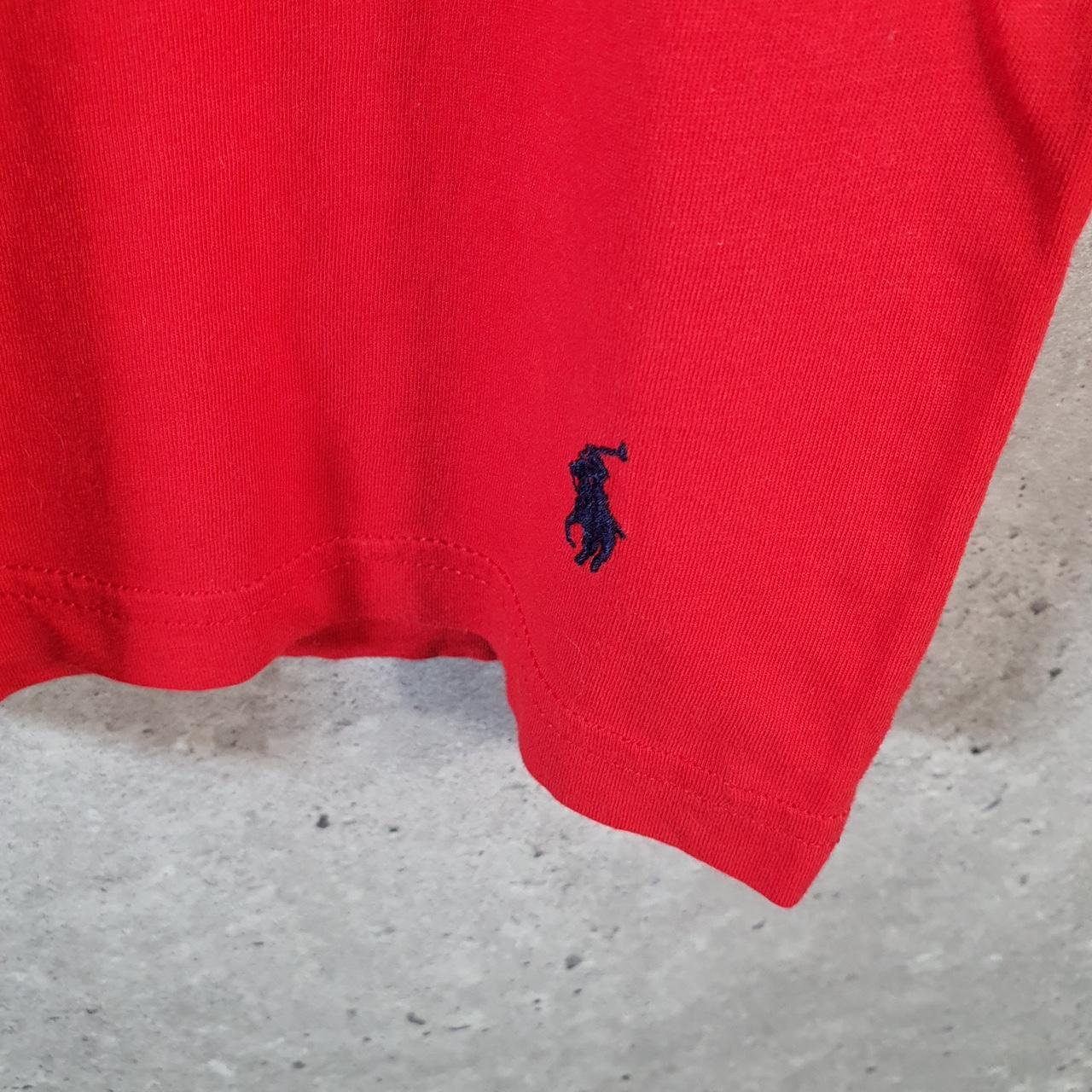 Vintage Ralph Lauren Polo Sport T Shirt Men’s Medium Red Classic Fit Embroidered Pony C9021