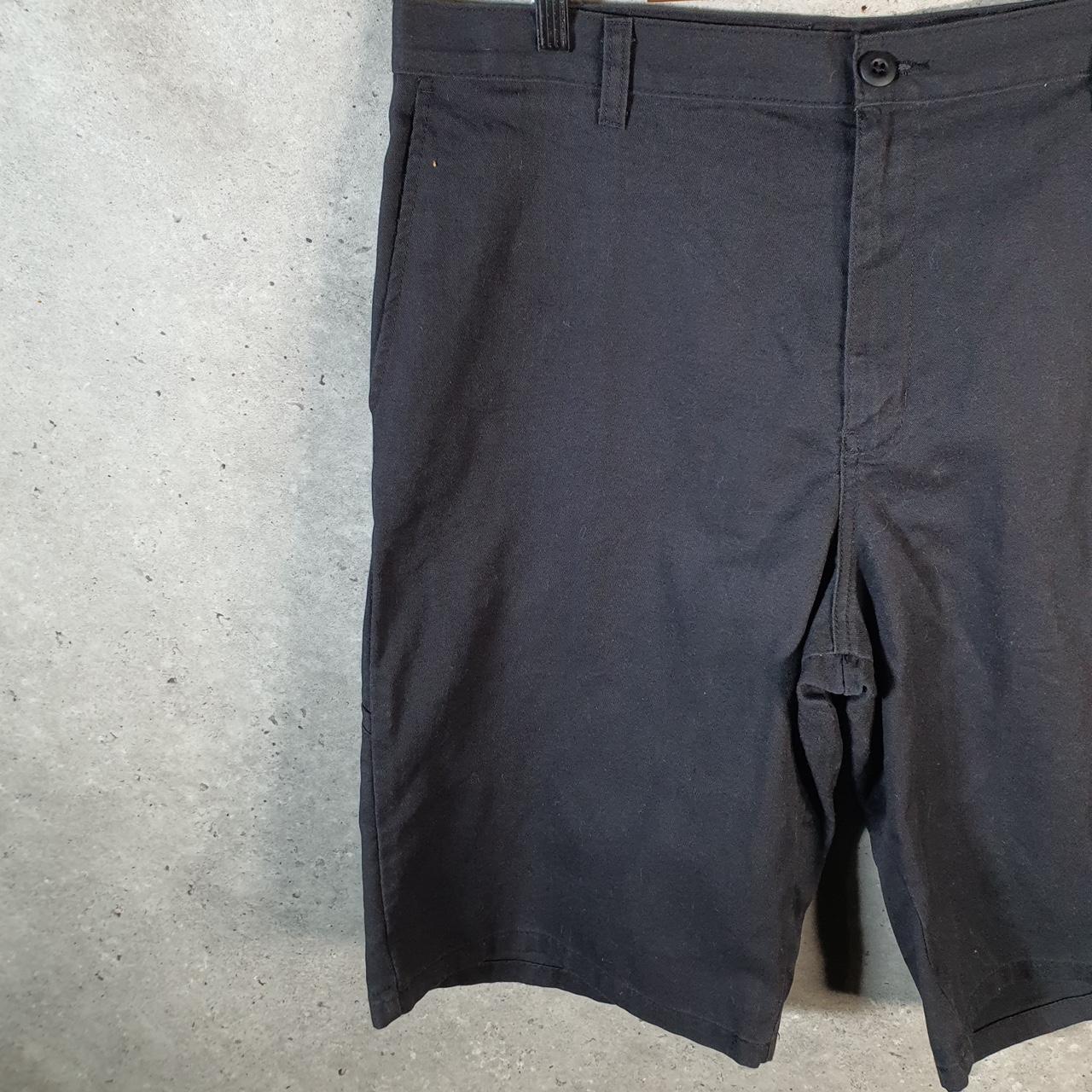 Vintage Dickies Baggy Chino Shorts Jorts Cargo Mens W38 Black Relaxed Fit