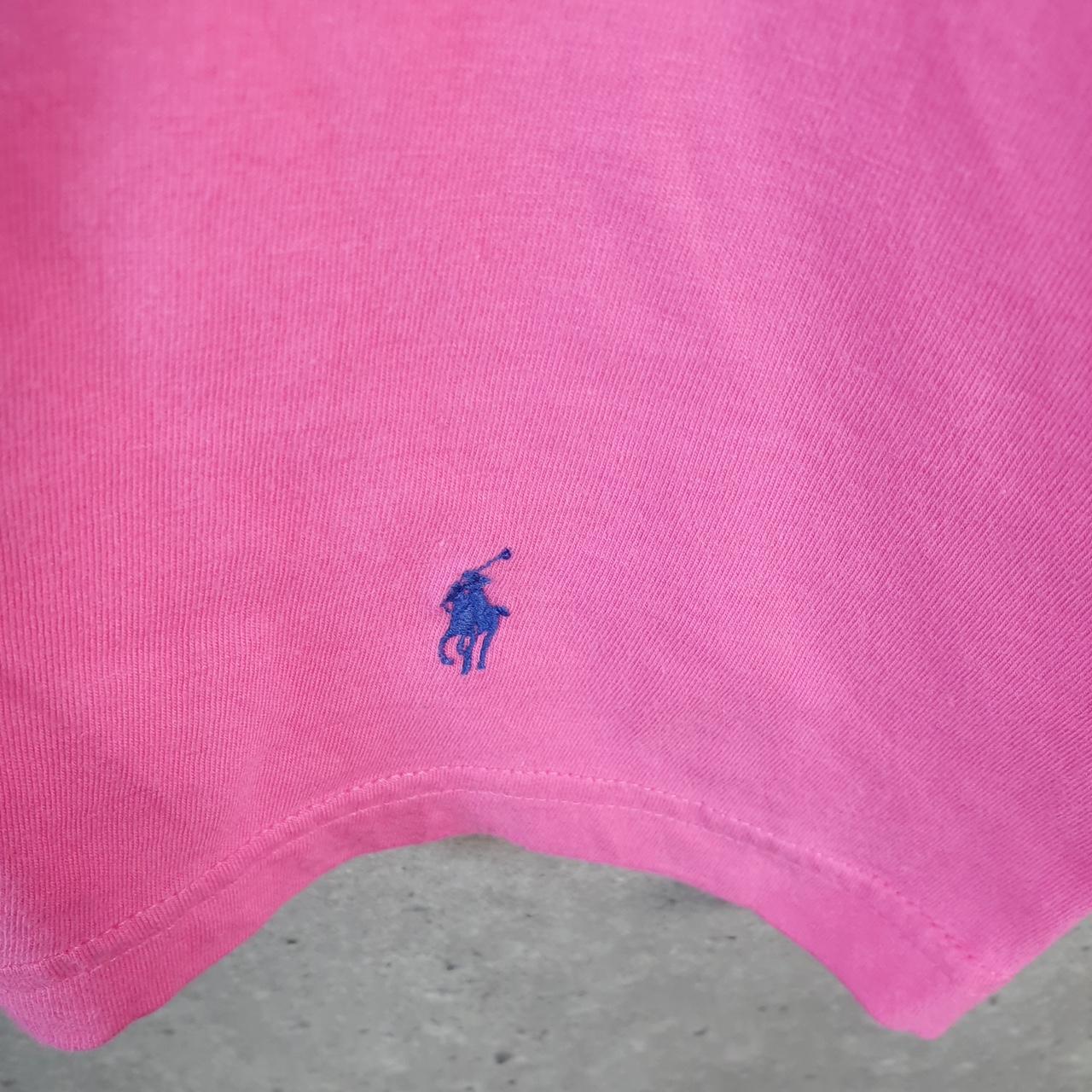 Vintage Ralph Lauren Polo T Shirt Men’s Large Pink Embroidered Classic Fit Pony C8589