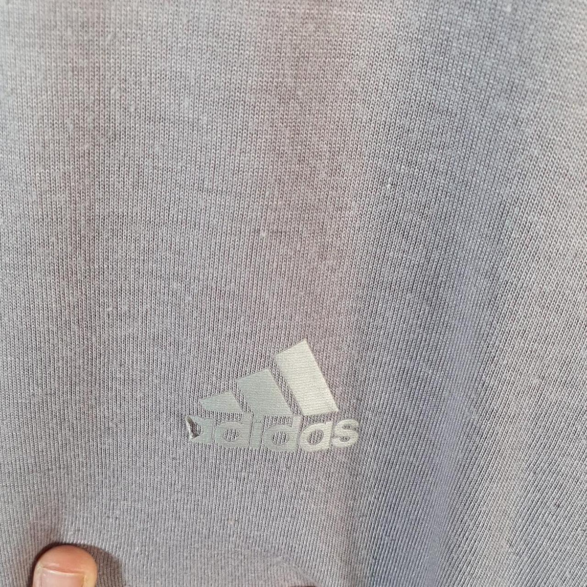 Vintage Adidas Climalite T Shirt Shirt Men’s Large Grey Three Stripes Logo Athletic