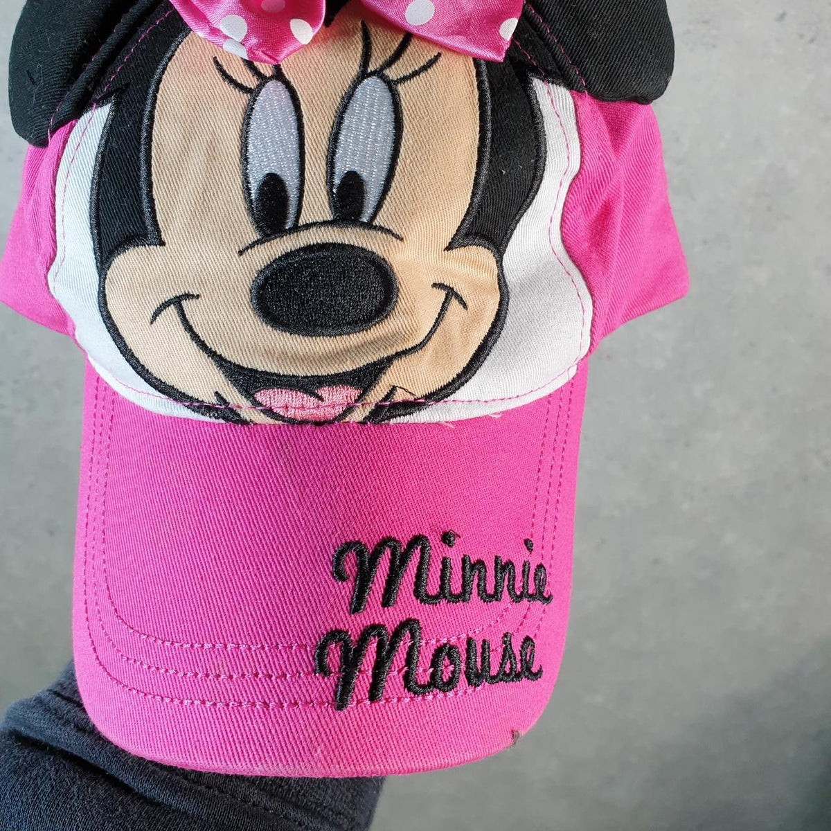 Vintage Disney Minnie Mouse Cap Girls USA Spellout Athletic Adjustable C8545