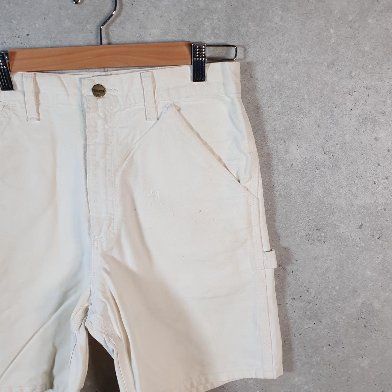 Vintage Carhartt Baggy Carpenter Shorts Jorts Cargo Men’s W30 Beige Original Fit Workwear