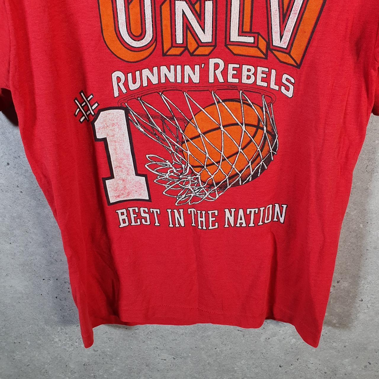 Vintage Screen Stars Best UNLV Rebels Basketball USA Single Stitch T Shirt Men’s Small Red Big Fish Vintage