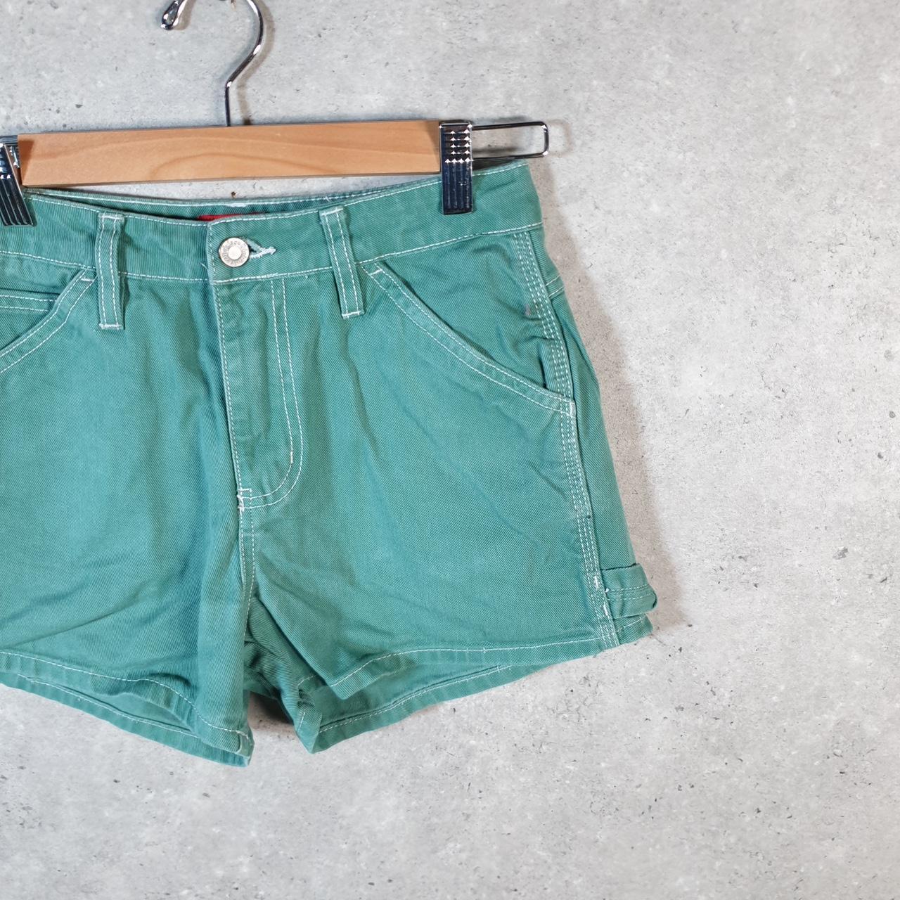 Vintage Dickies Baggy Chino Shorts Jorts Cargo Womens W25 Blue Denim Loose Fit
