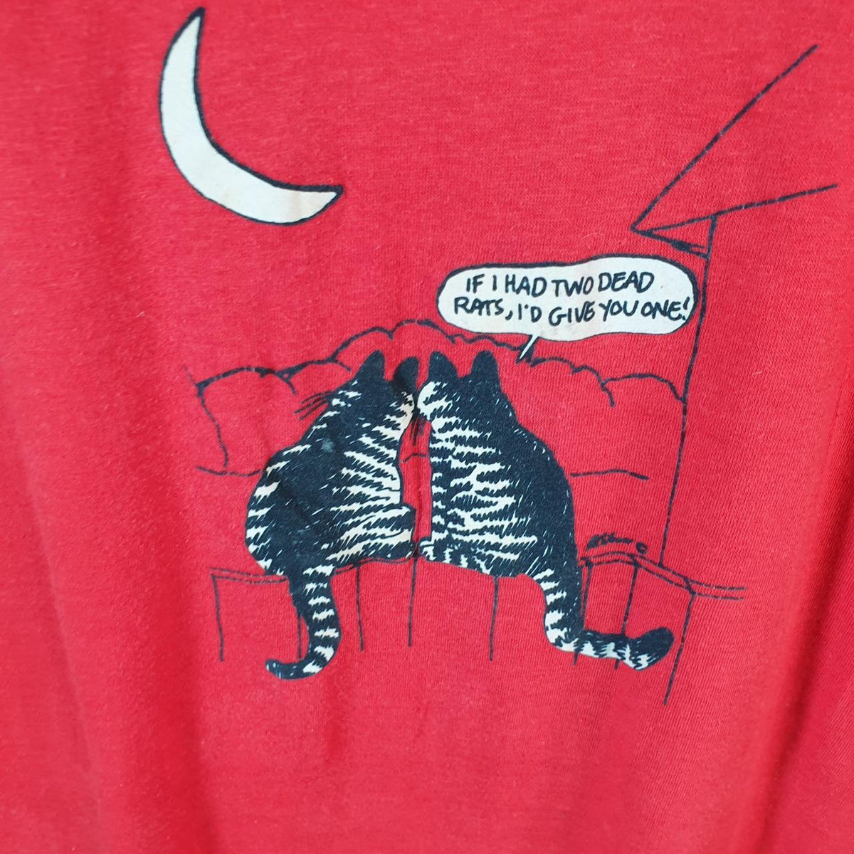 Vintage Diplomat 2 Dead Rats Cats 90s Graphic USA Single Stitch T Shirt Men’s Medium Red