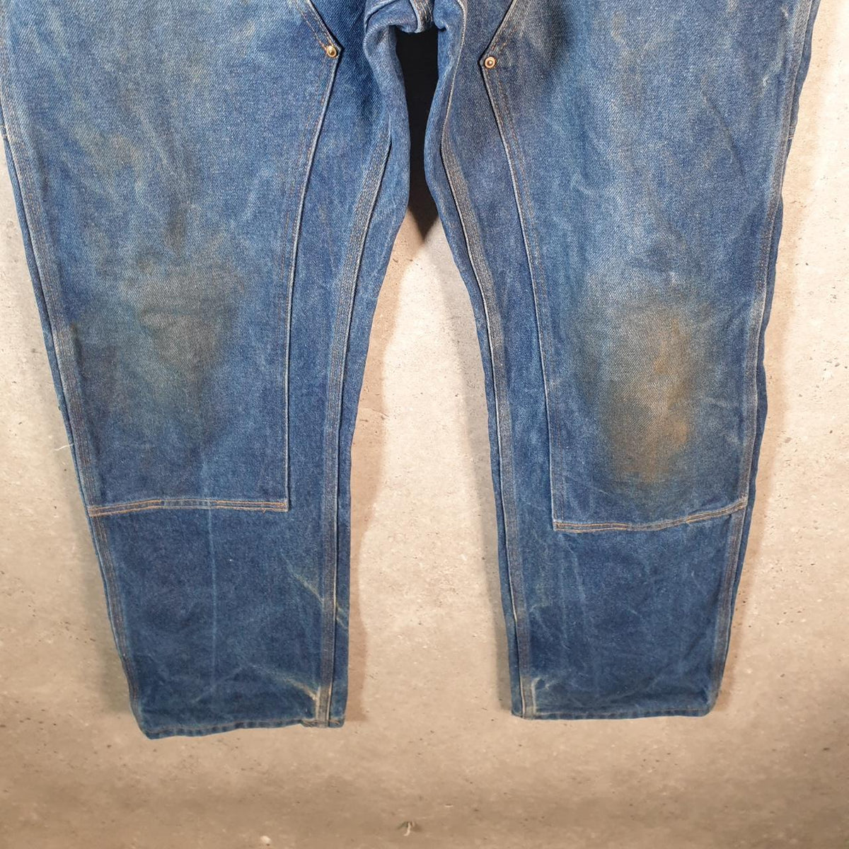 Vintage Carhartt Carpenter Double Knee Trousers Mens W36 L34 Blue Original Dungaree Fit