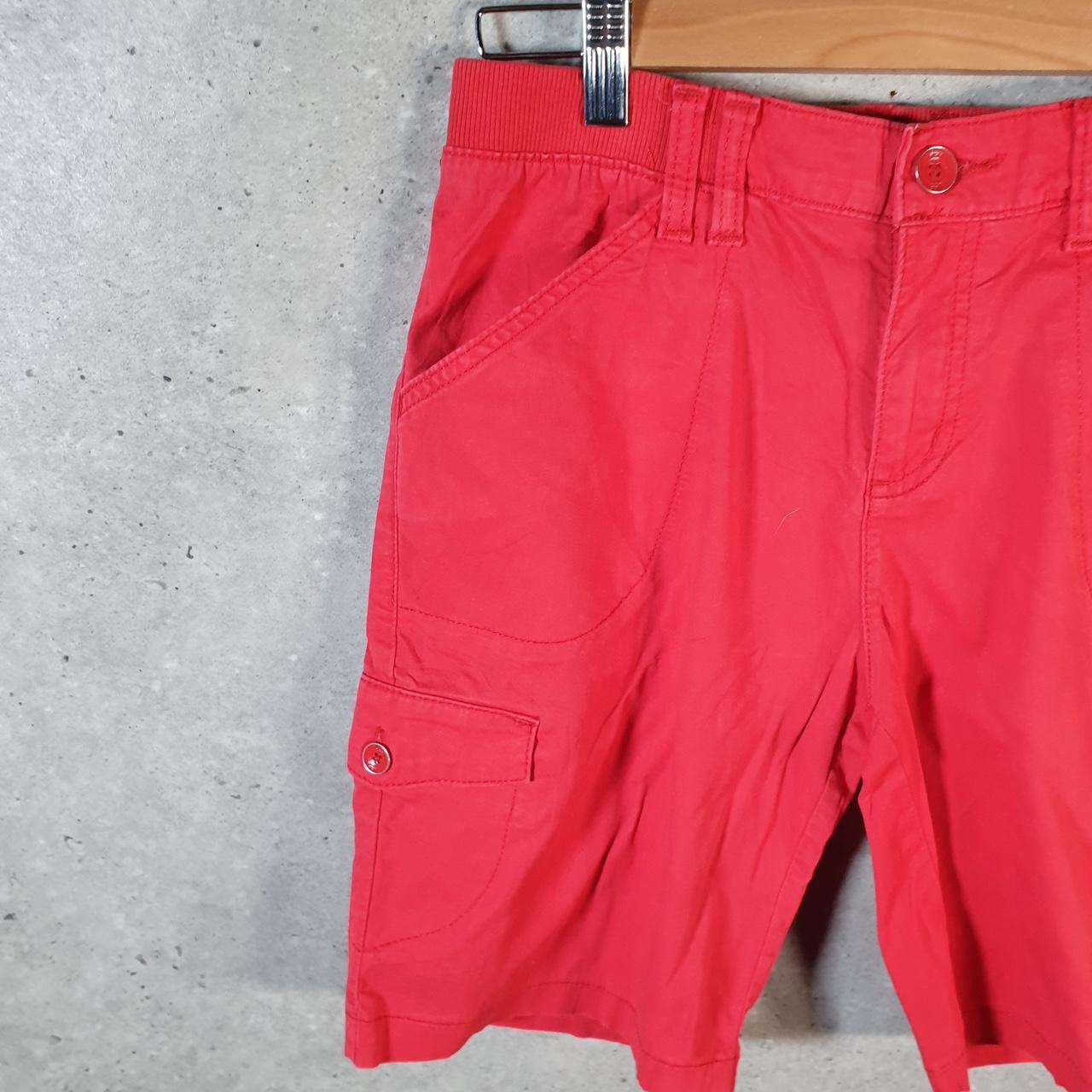 Vintage Lee Baggy Shorts Jorts Cargo Womens W28 Red Relaxed Cargo